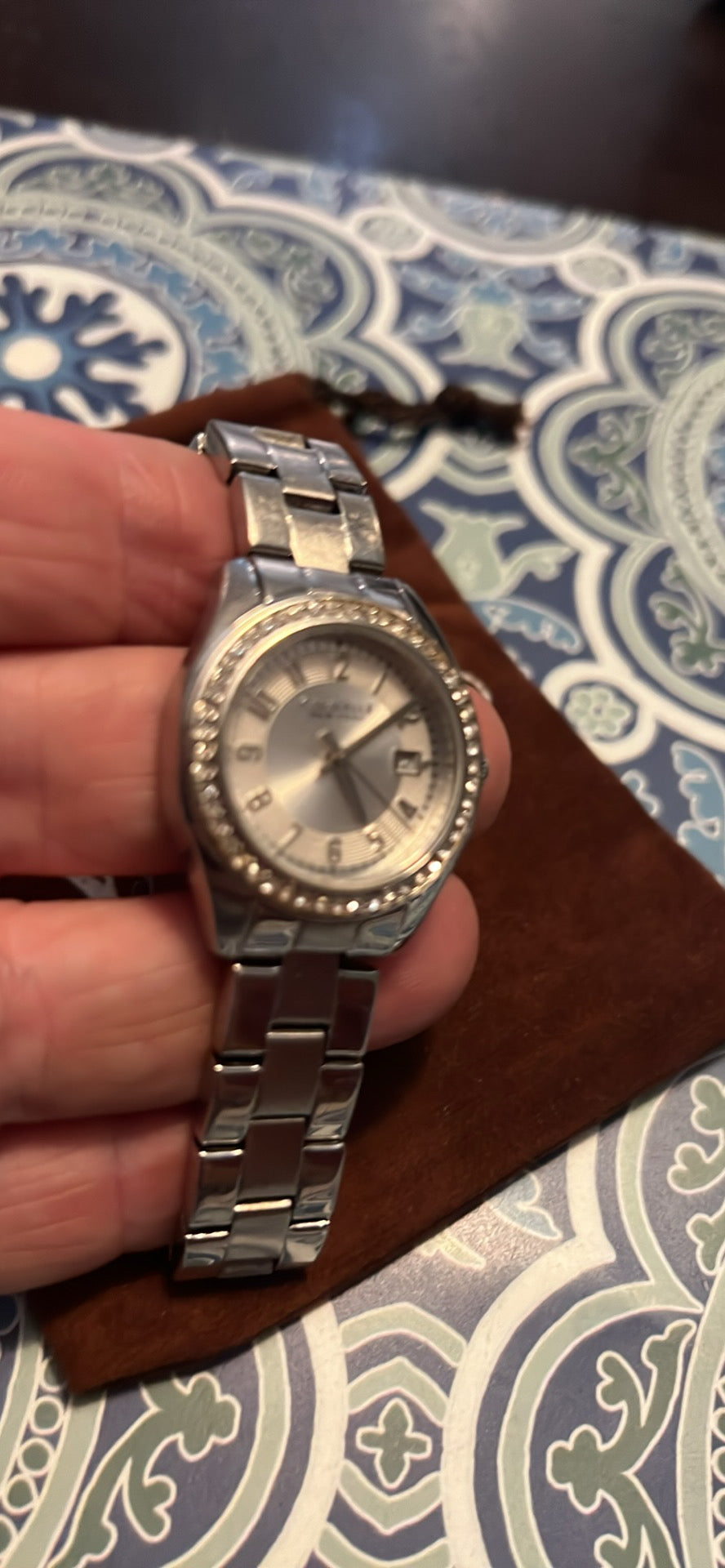 Lady’s Caravelle by Bulova crystal accent watch