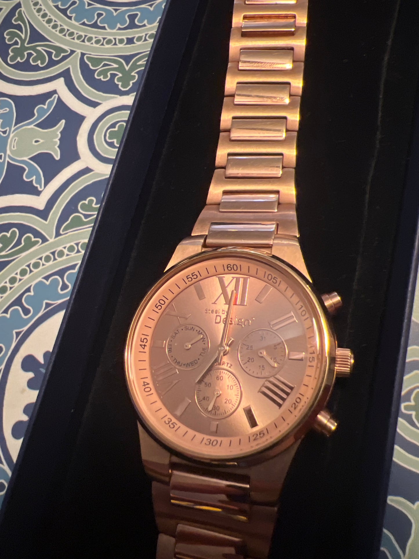 Rose gold tone lady’s Steel by Design Watch