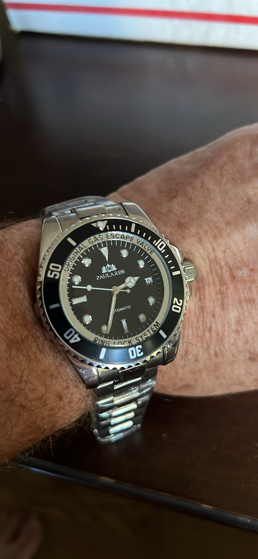 Men’s Paulereis Diver Watch automatic black dial