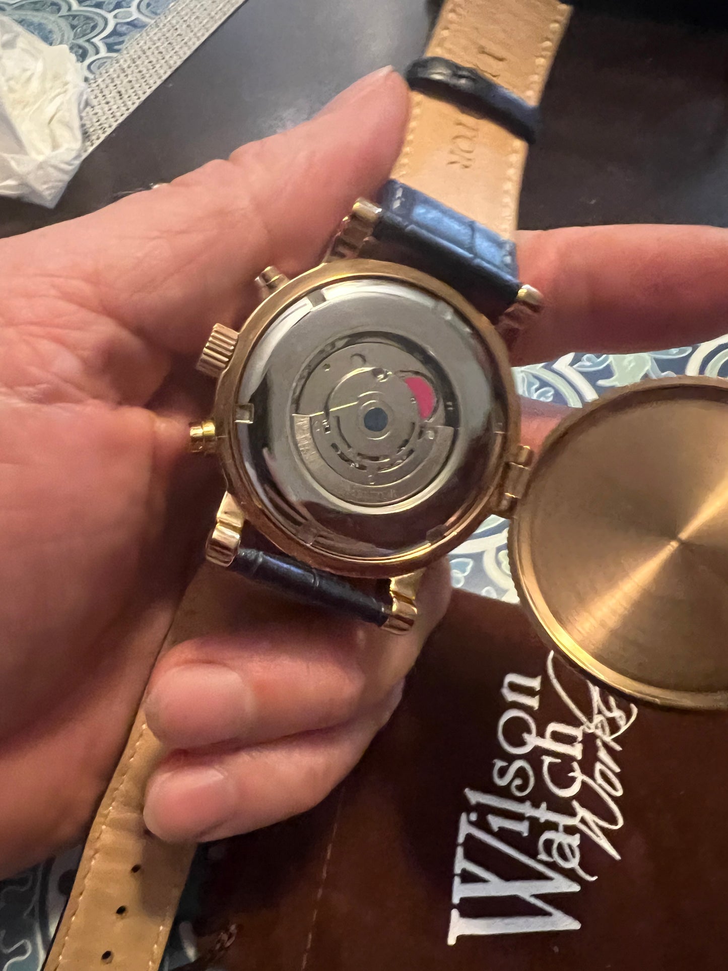 Men’s Heritor Aura automatic watch hidden display back
