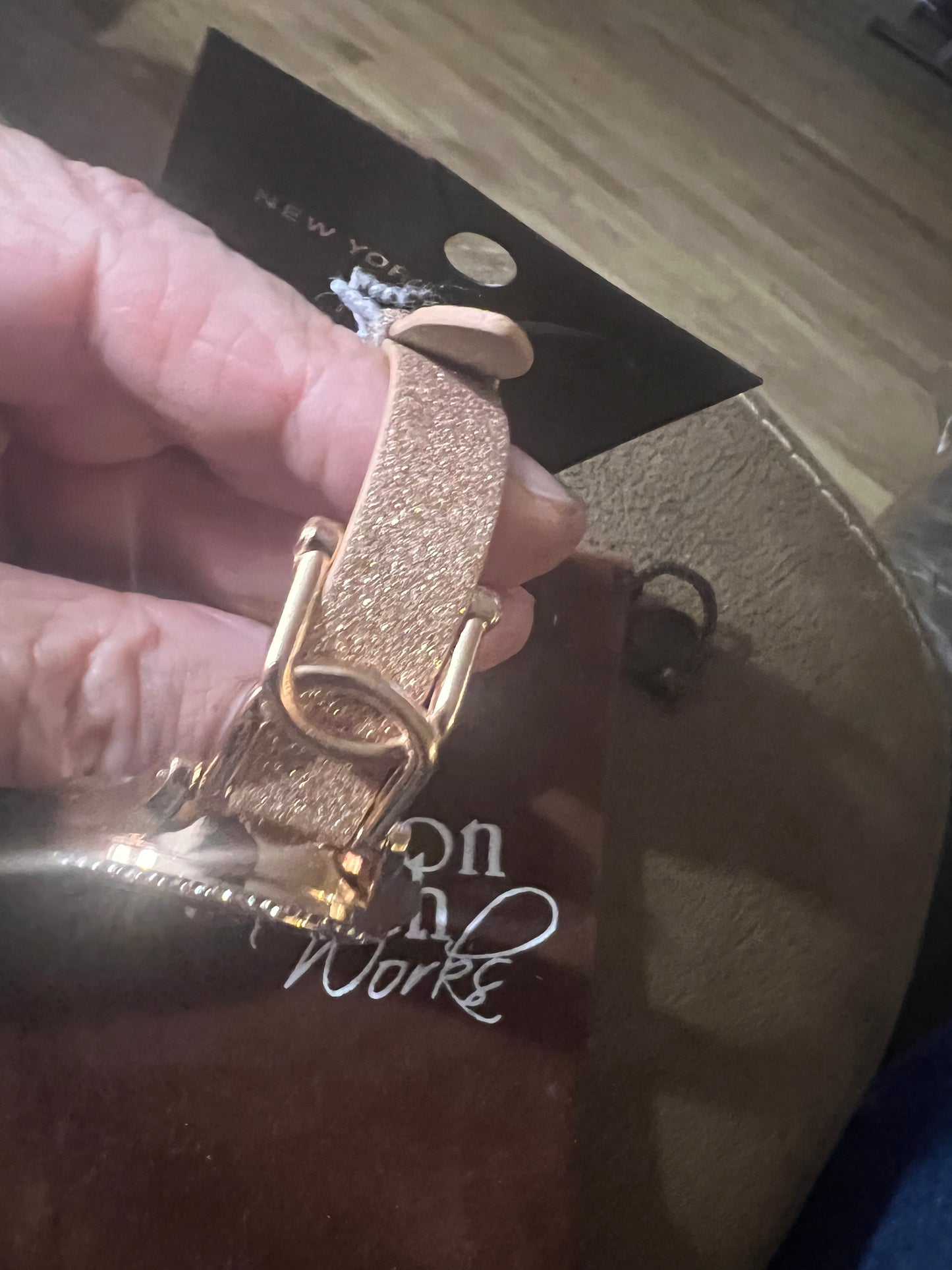 Rose gold and silver watch NY&Co 18635 with crystal accent #glamour #bling #cocktailwatch #crystalwatch