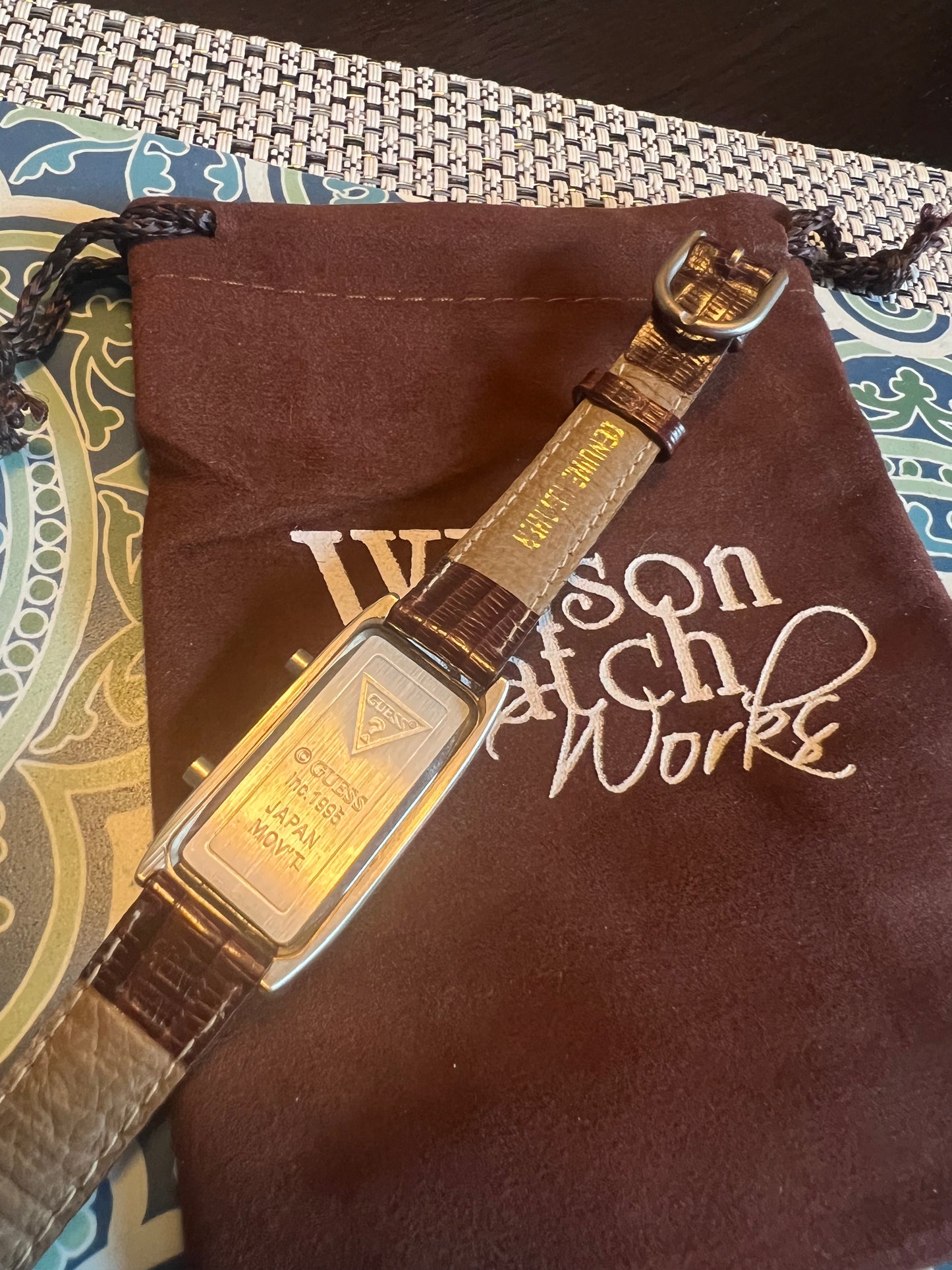 Dainty 90’s Guess two time zone watch
