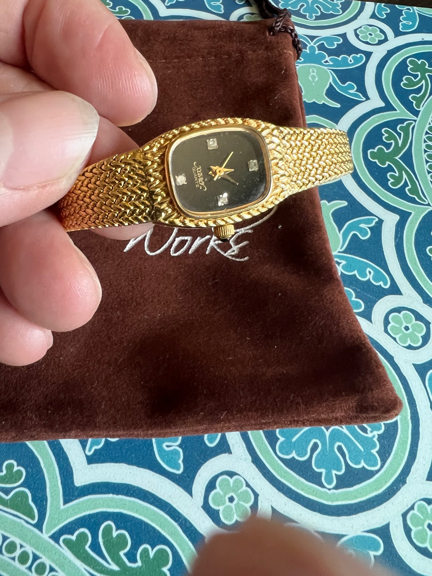 Xavier Masterpiece Genuine Diamond Quartz Women's Watch and Box - New Battery b6