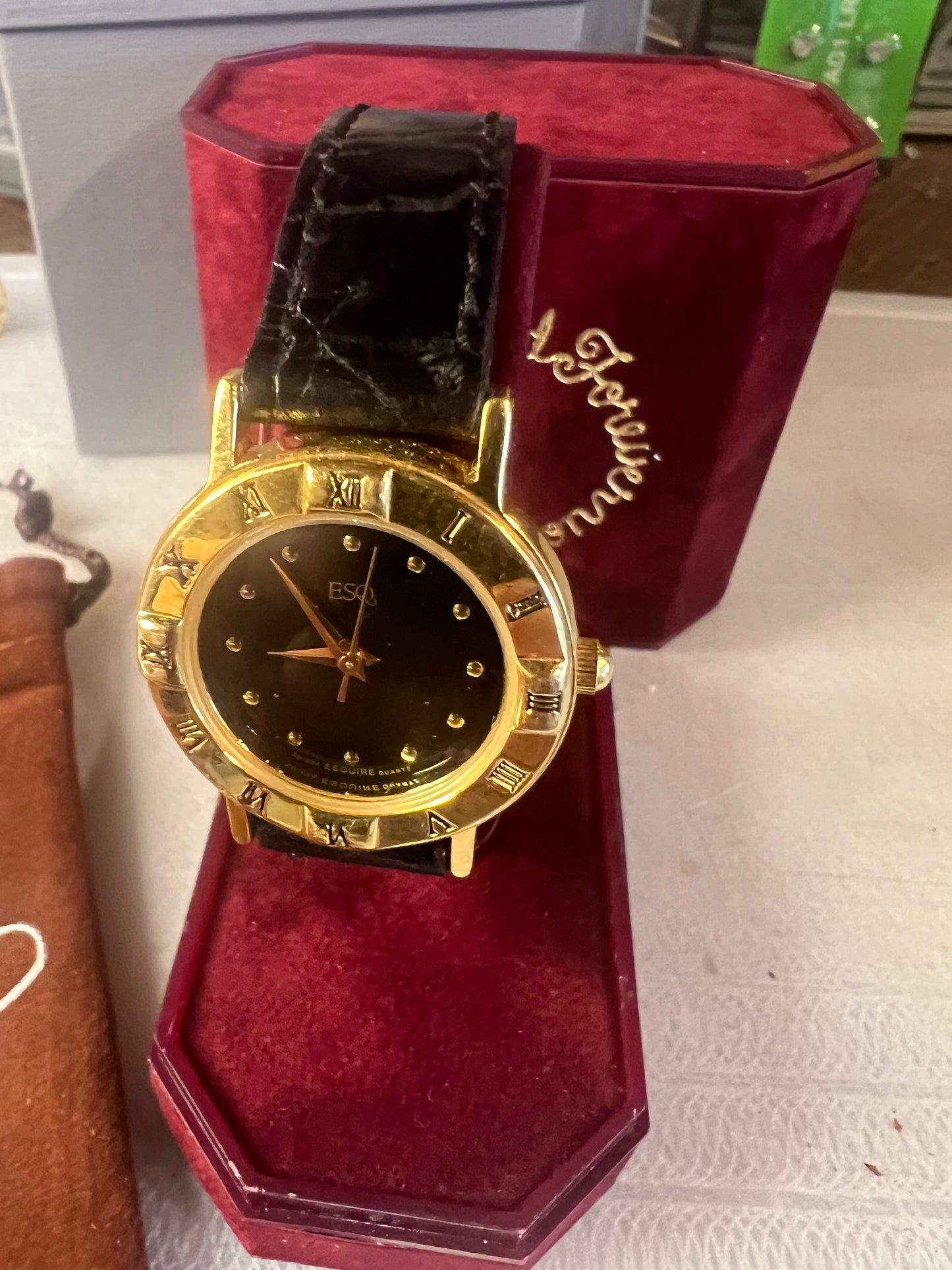 Dainty ESQ by Movado Swiss ladies watch gold tone B8