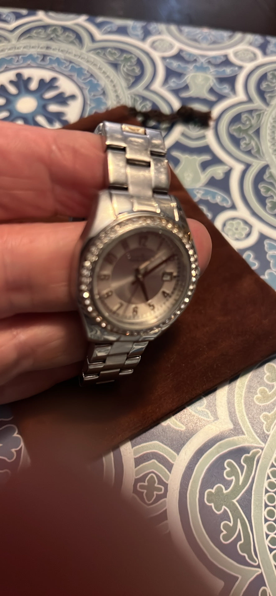 Lady’s Caravelle by Bulova crystal accent watch
