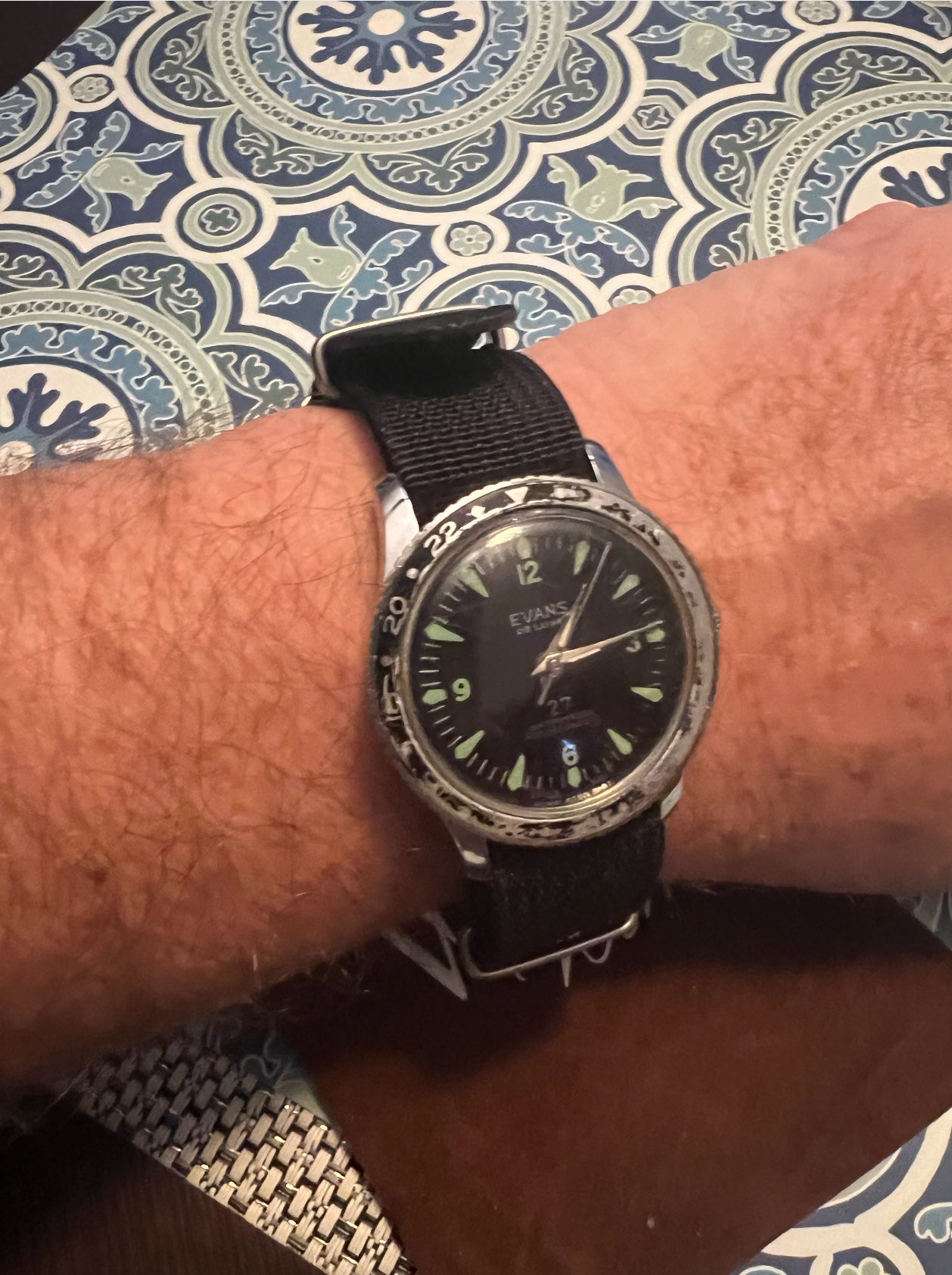 Men’s 1951 Evans winding skin diver watch 27jewell.