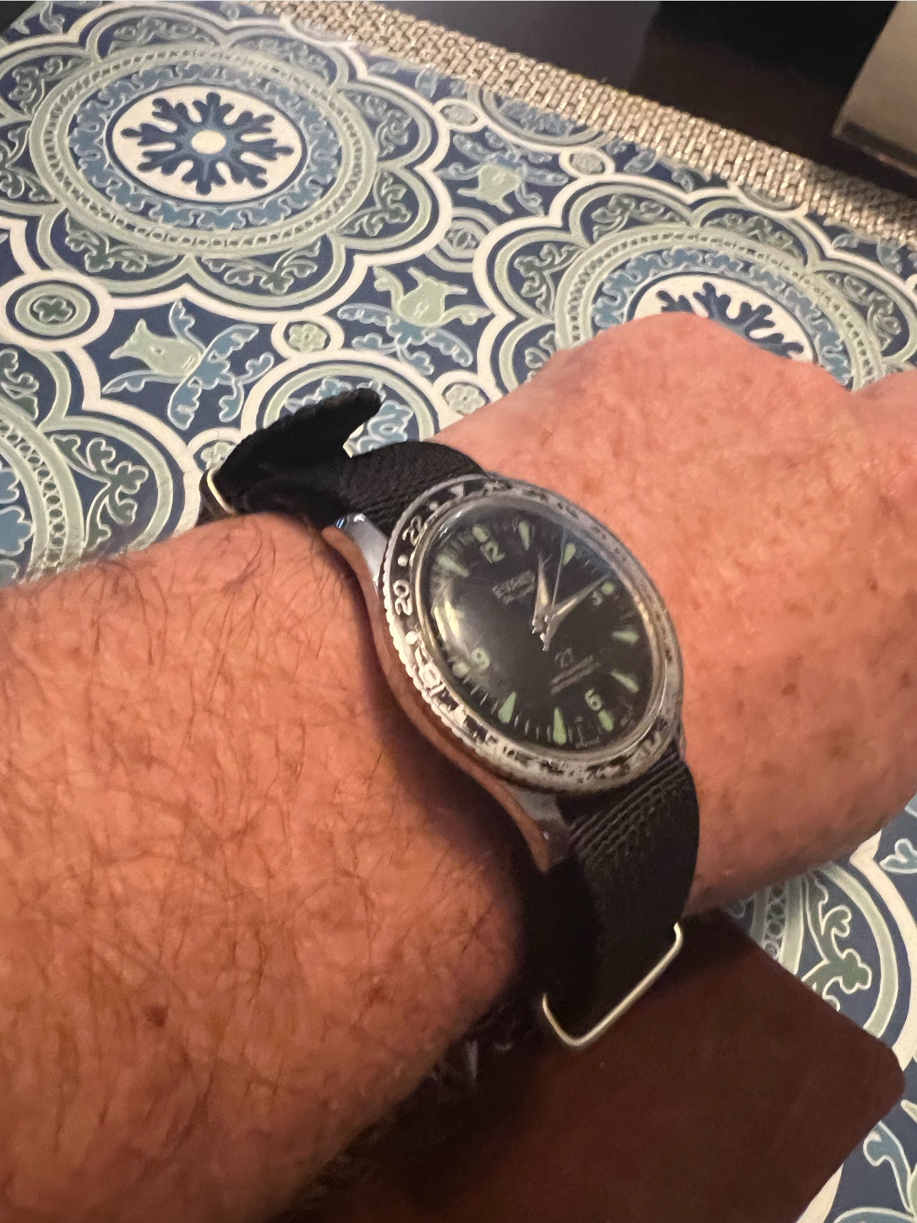 Men’s 1951 Evans winding skin diver watch 27jewell.