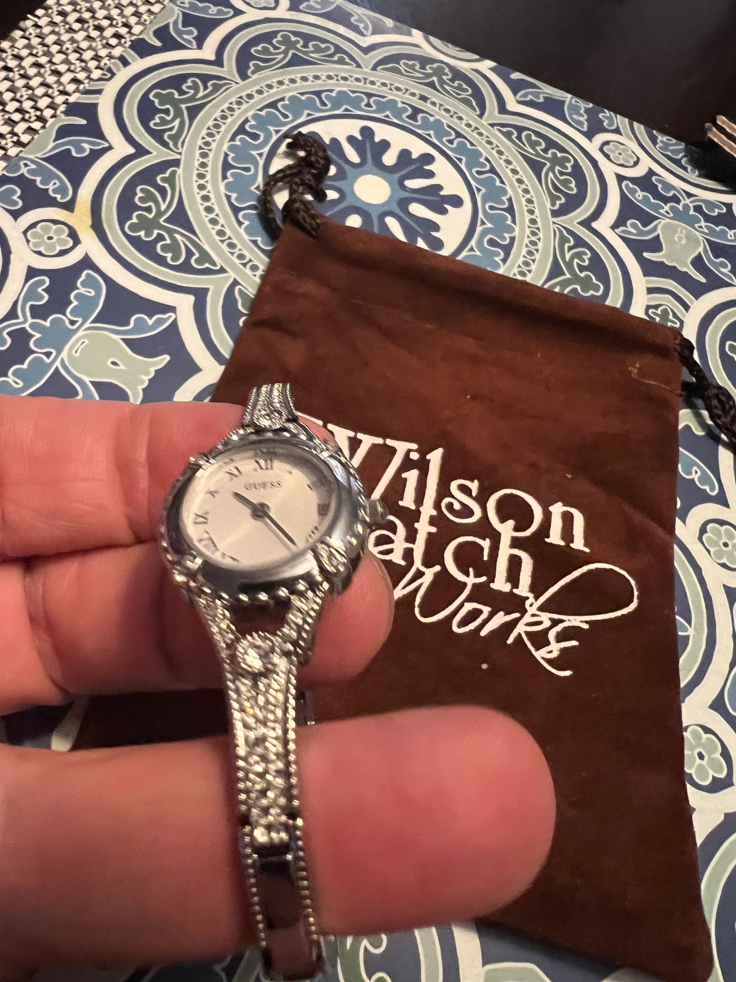 Guess lady’s dainty watch new battery and case gasket