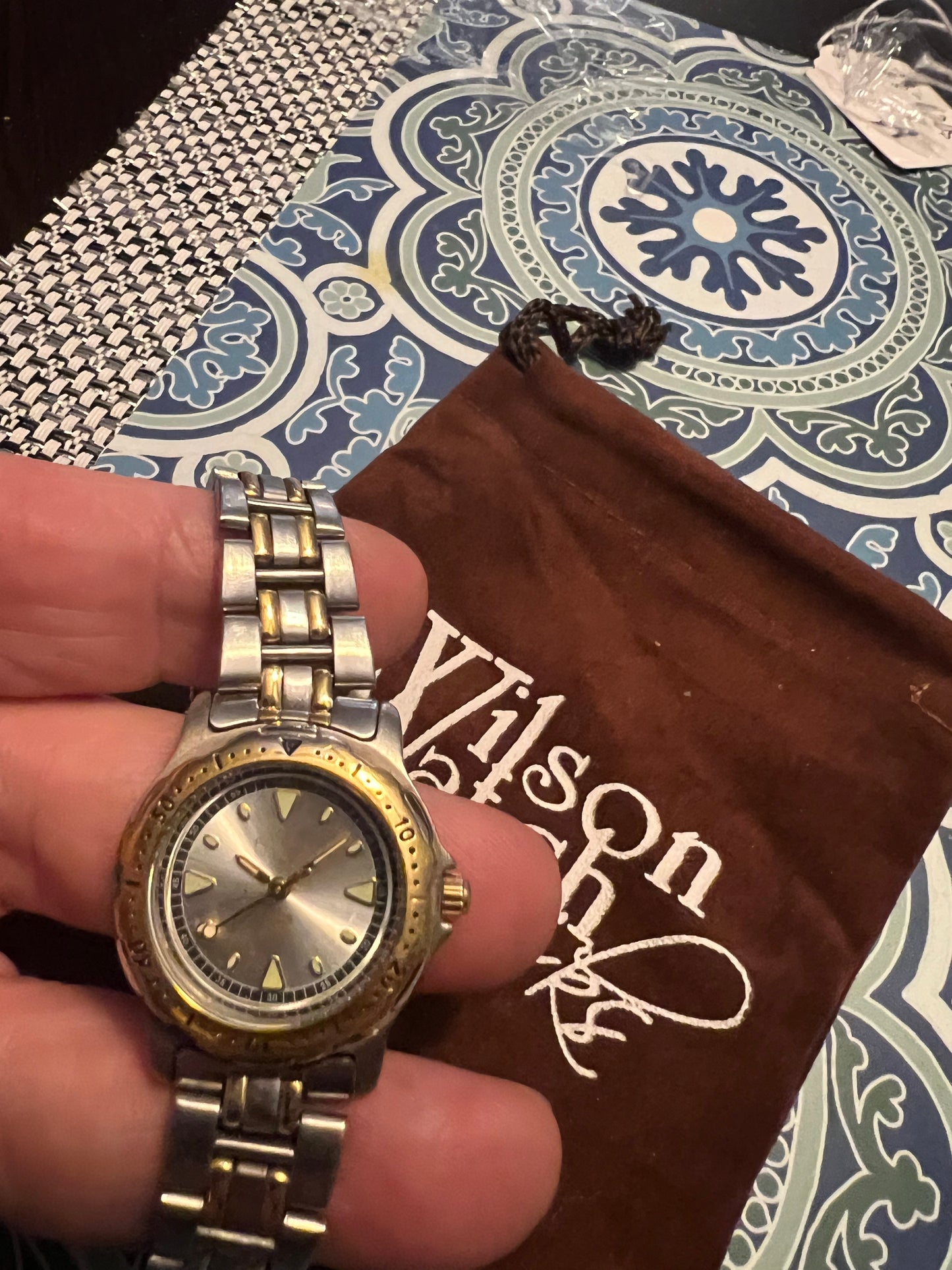 Lady’s Fossil 2 toned diver watch new battery and case gasket