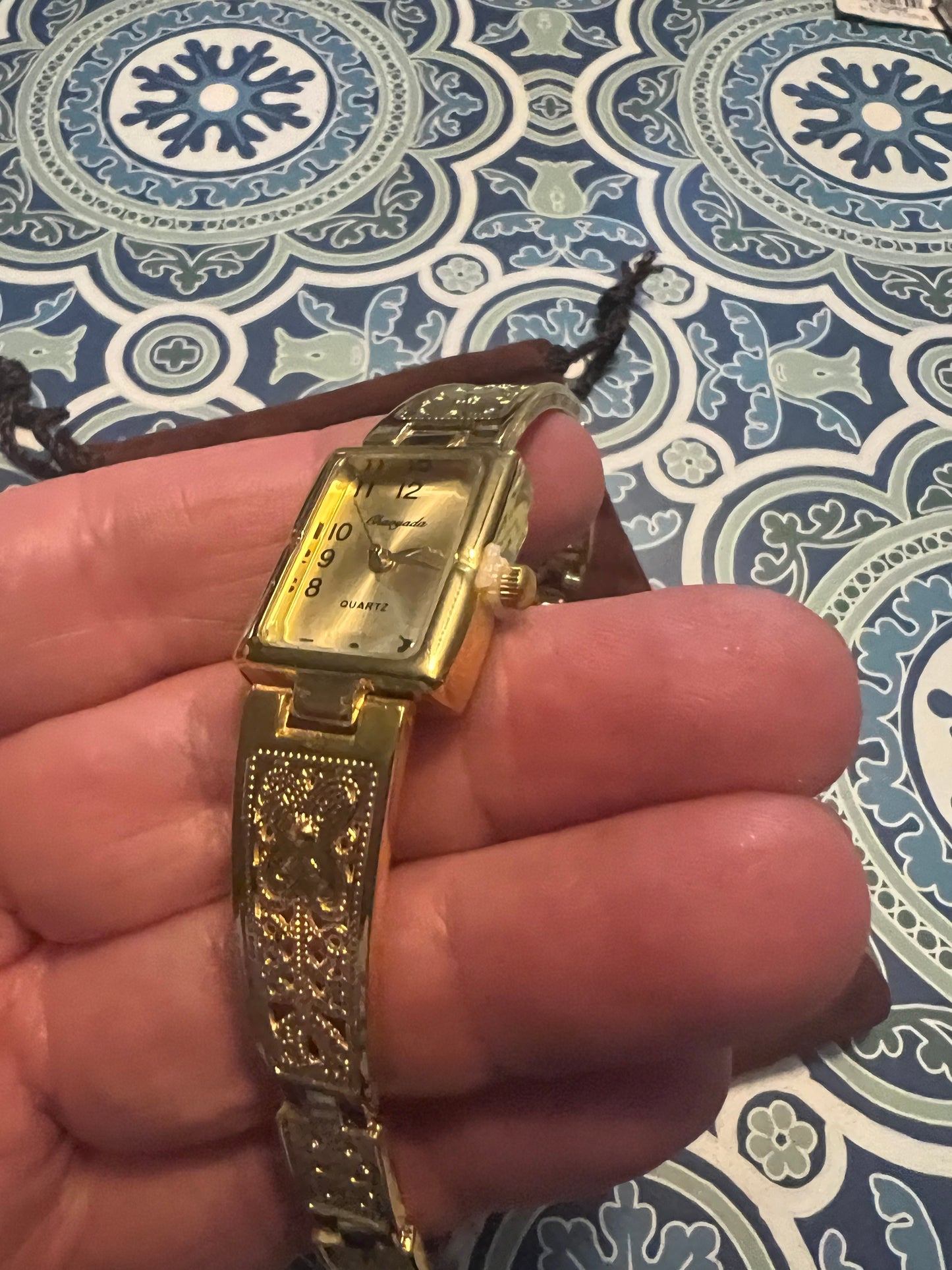 NOS dainty gold tone vintage style lady’s watch