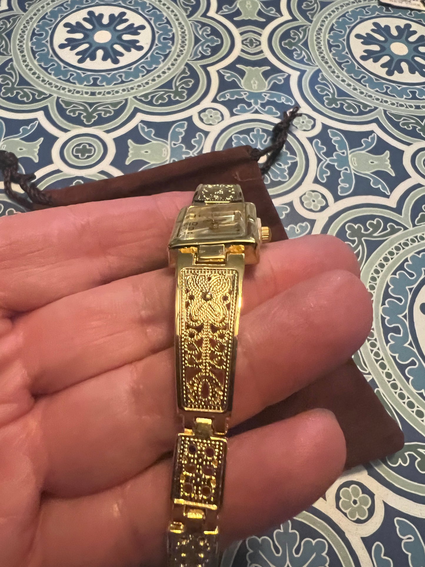 NOS dainty gold tone vintage style lady’s watch