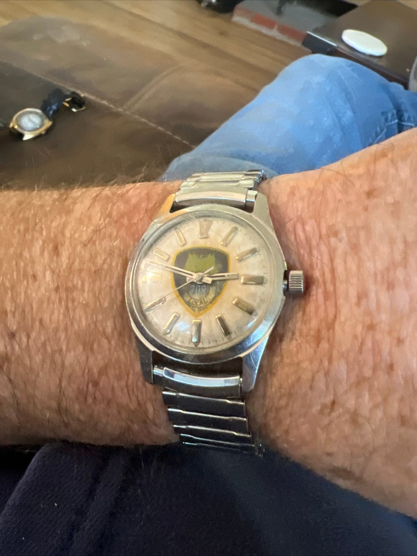 Vintage 1950’s Swiss made Teamster 208 union watch.