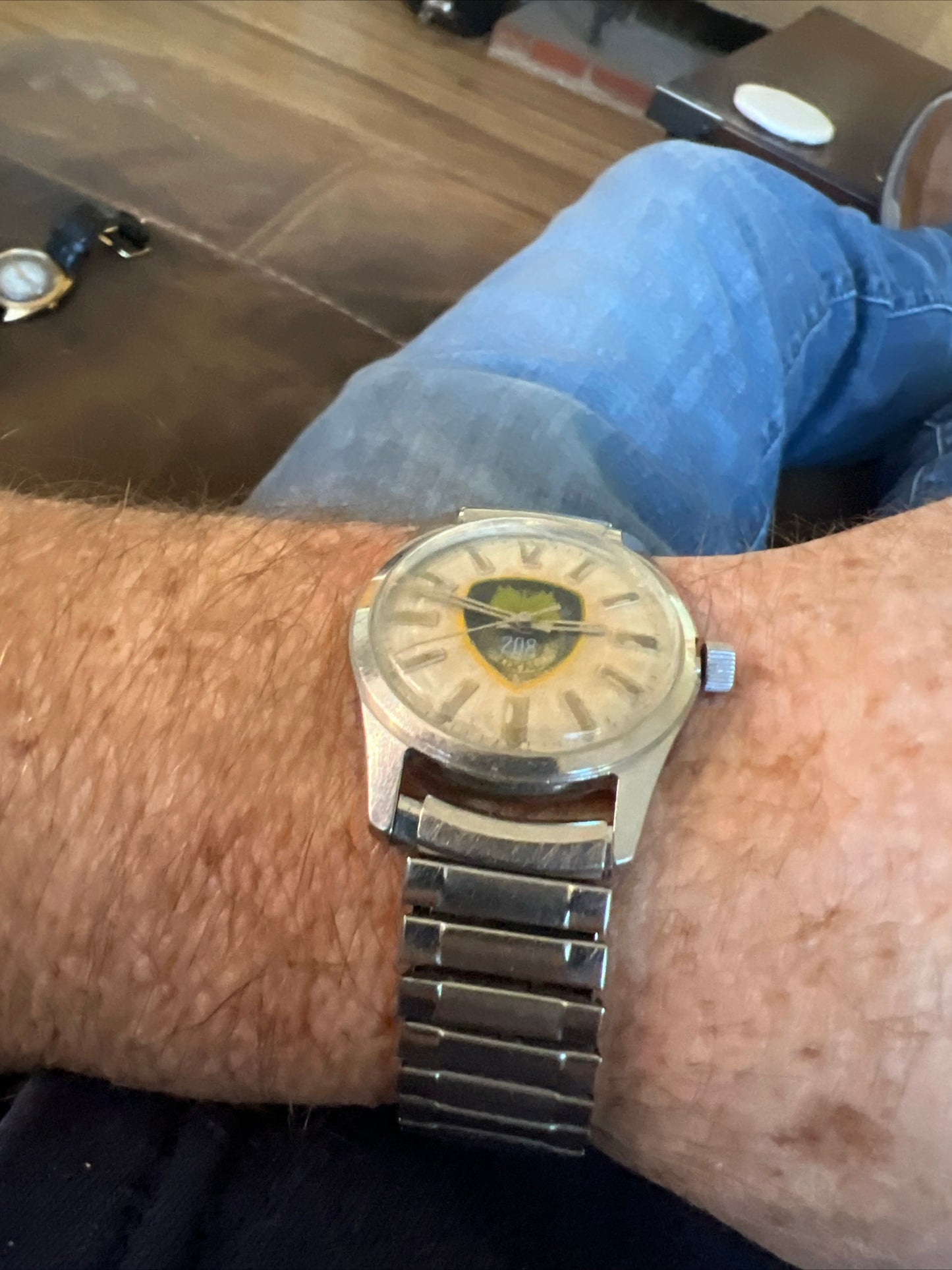 Vintage 1950’s Swiss made Teamster 208 union watch.