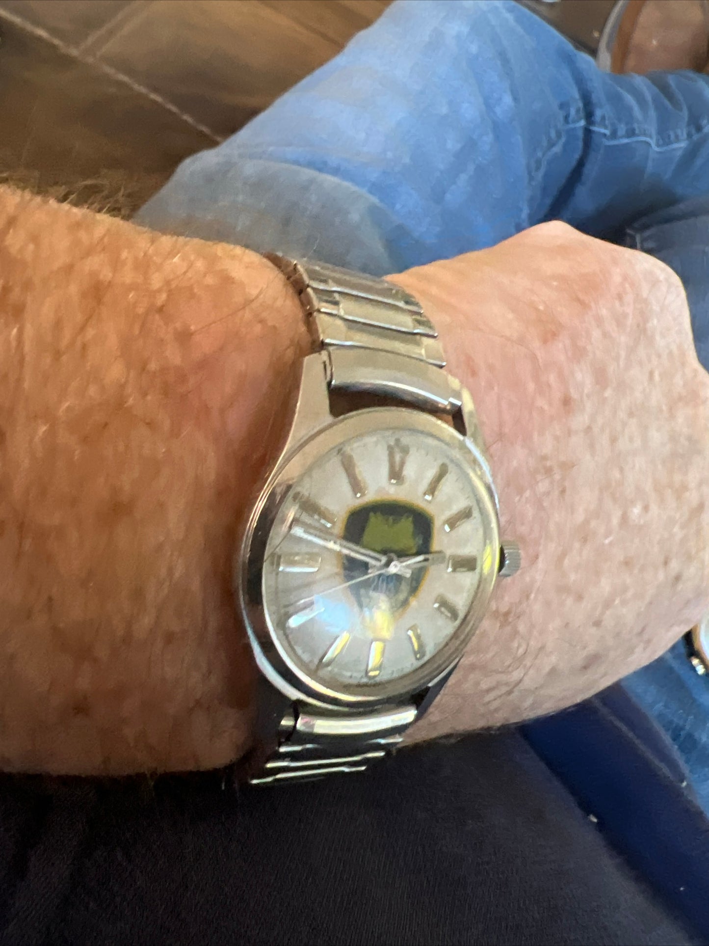 Vintage 1950’s Swiss made Teamster 208 union watch.