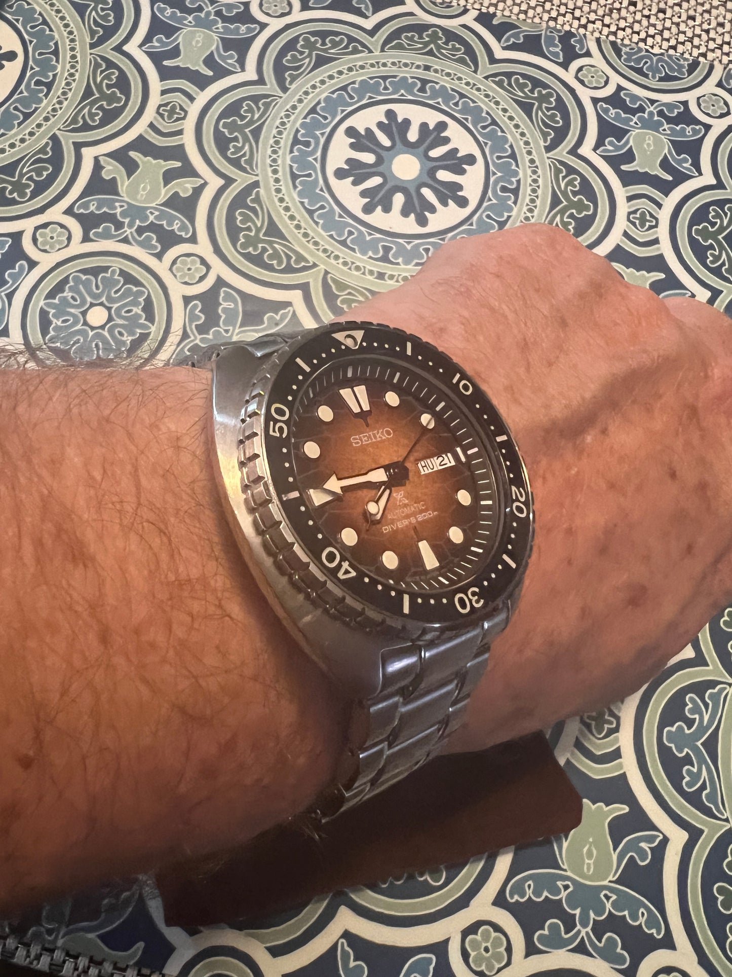 1
Seiko Prospex Ocean Conservation Turtle Diver Automatic Brown Dial Watch SRPH55