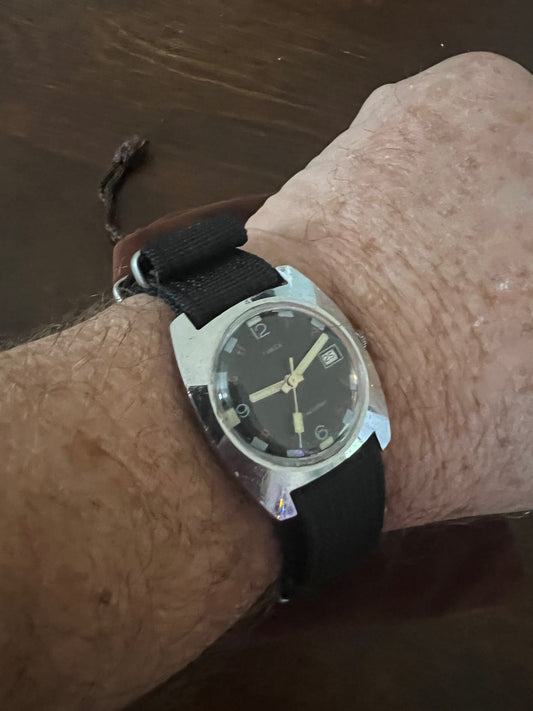 Men’s rare vintage Timex rally watch