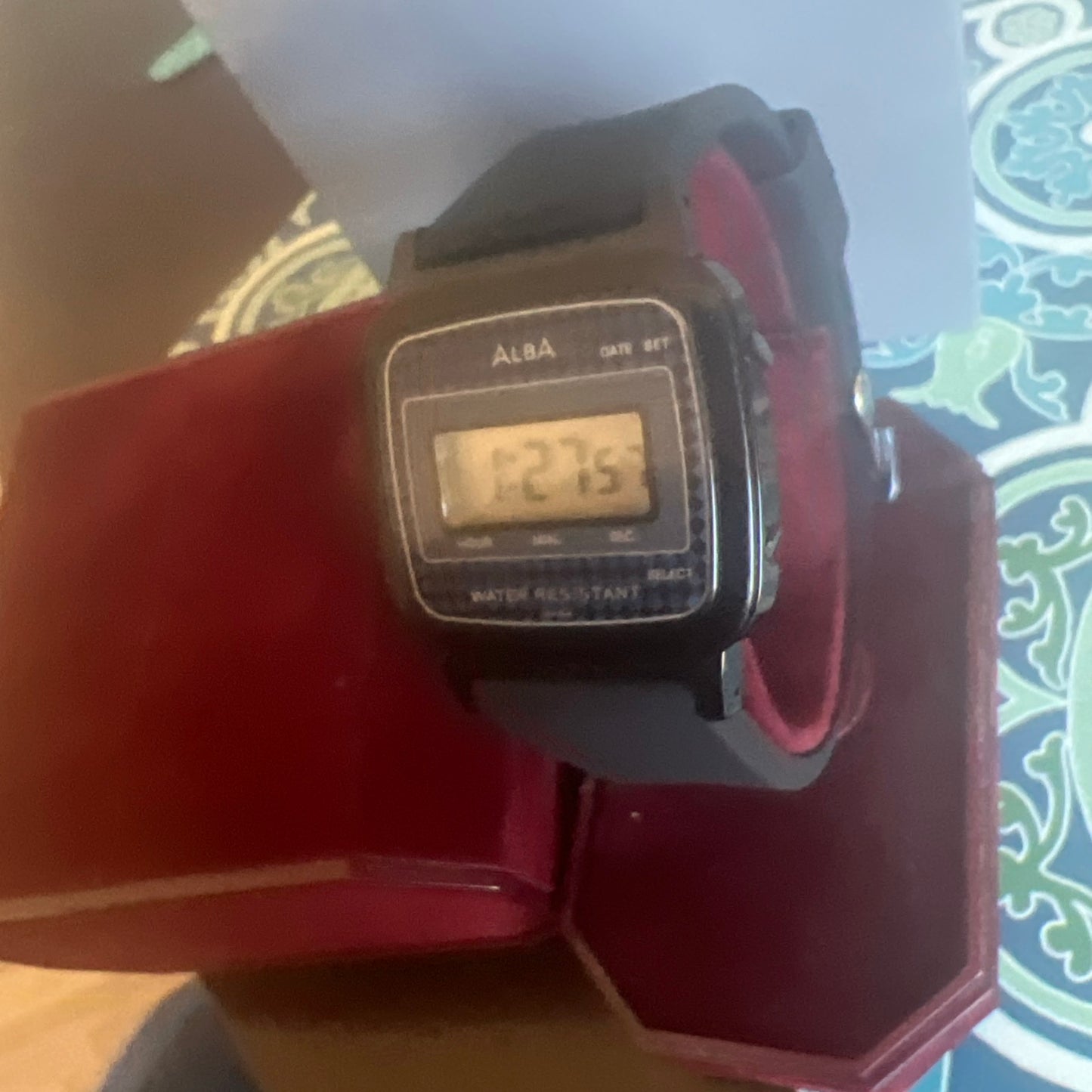 Men’s vintage Seiko Alba digital watch blue accent NOS