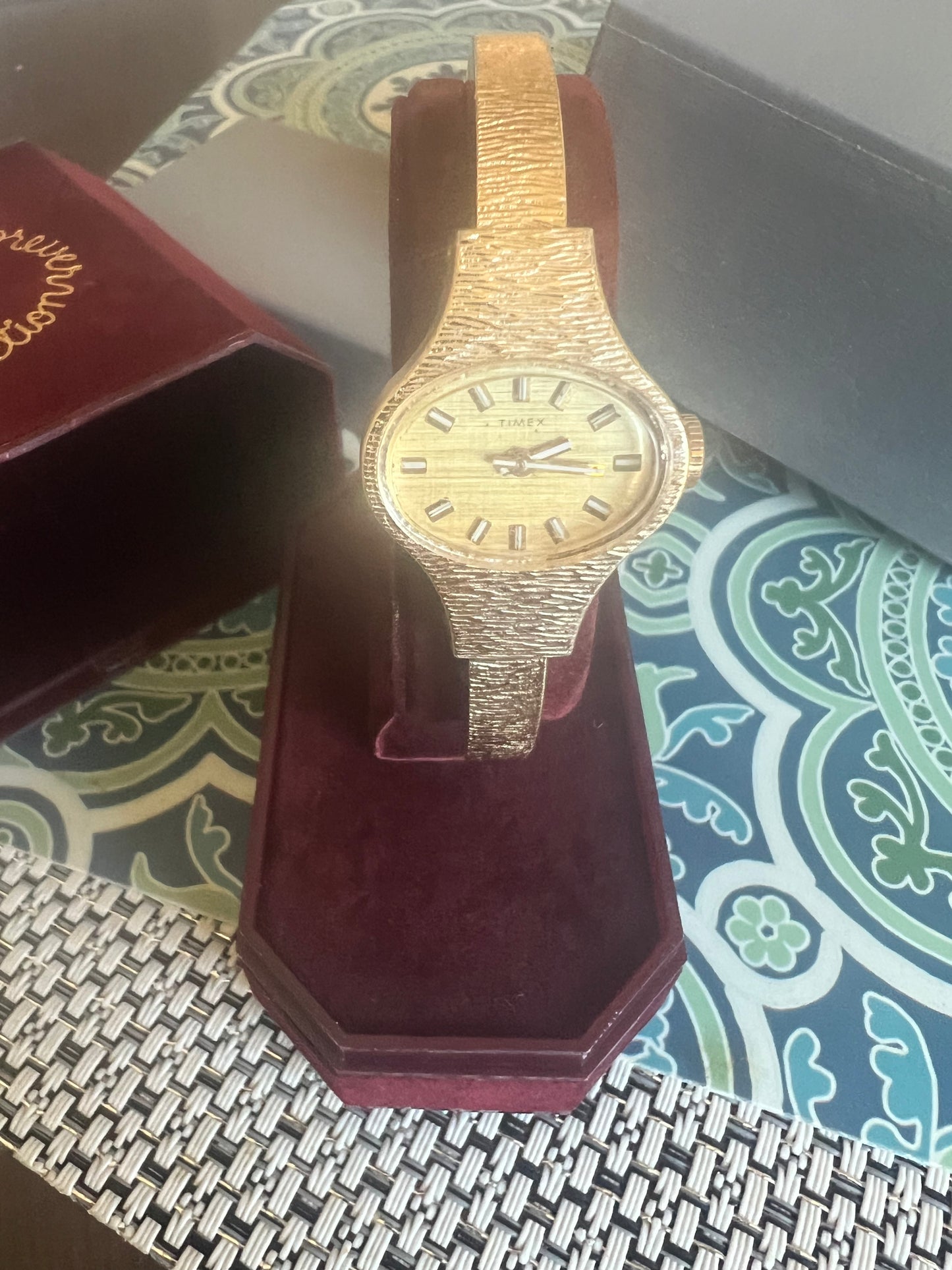 Vintage Dainty Timex winding bangle watch