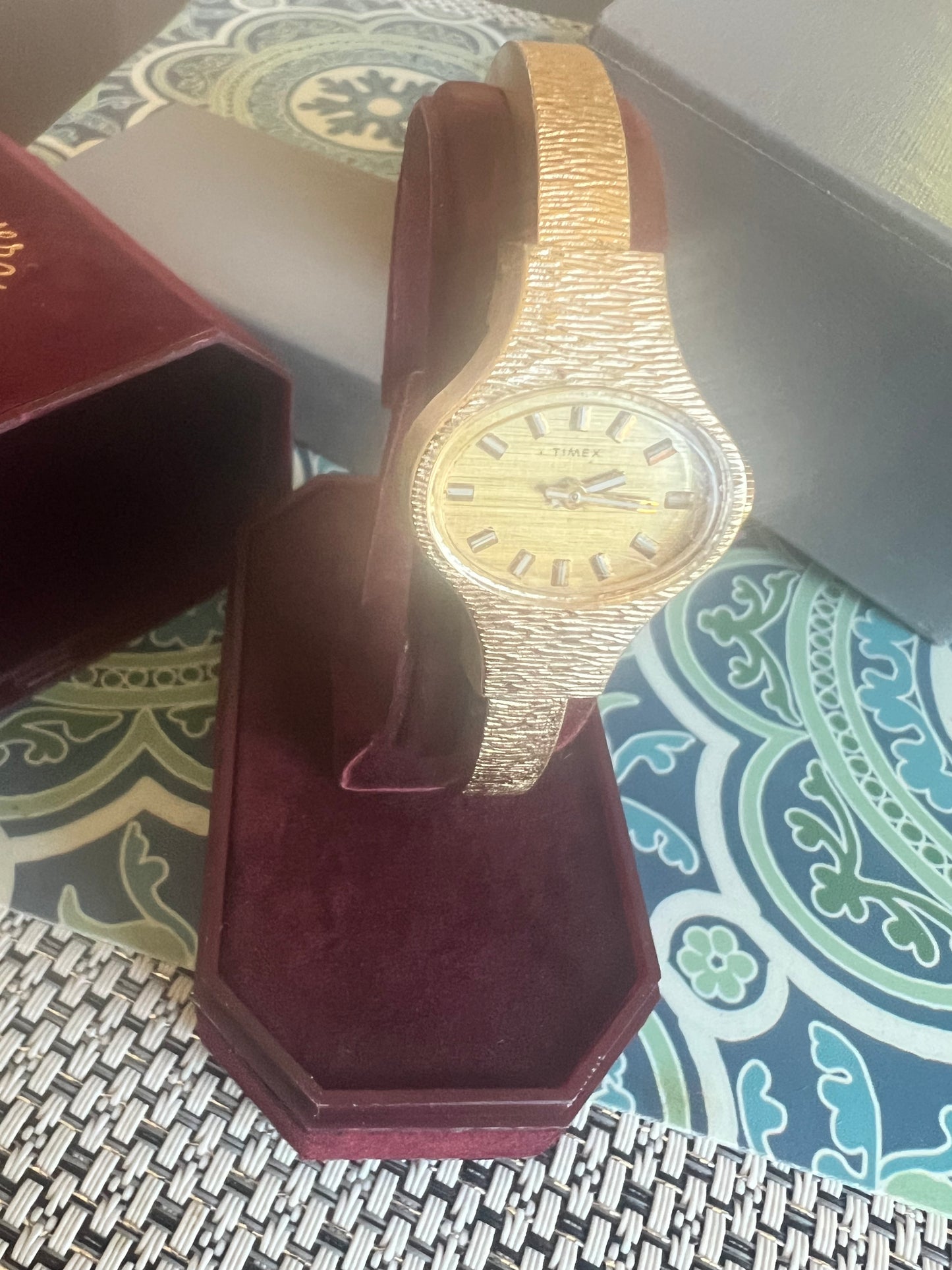 Vintage Dainty Timex winding bangle watch