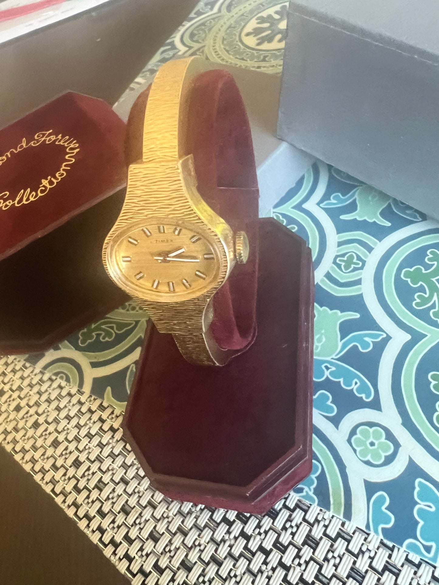 Vintage Dainty Timex winding bangle watch