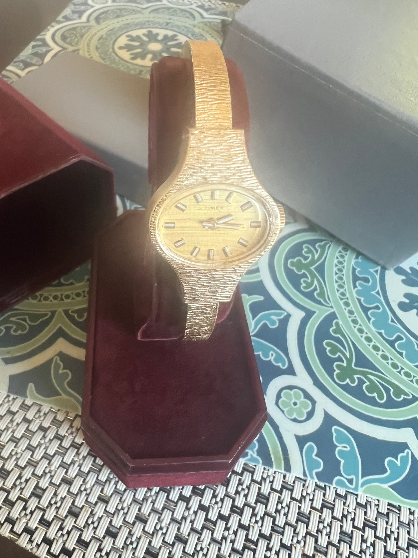 Vintage Dainty Timex winding bangle watch