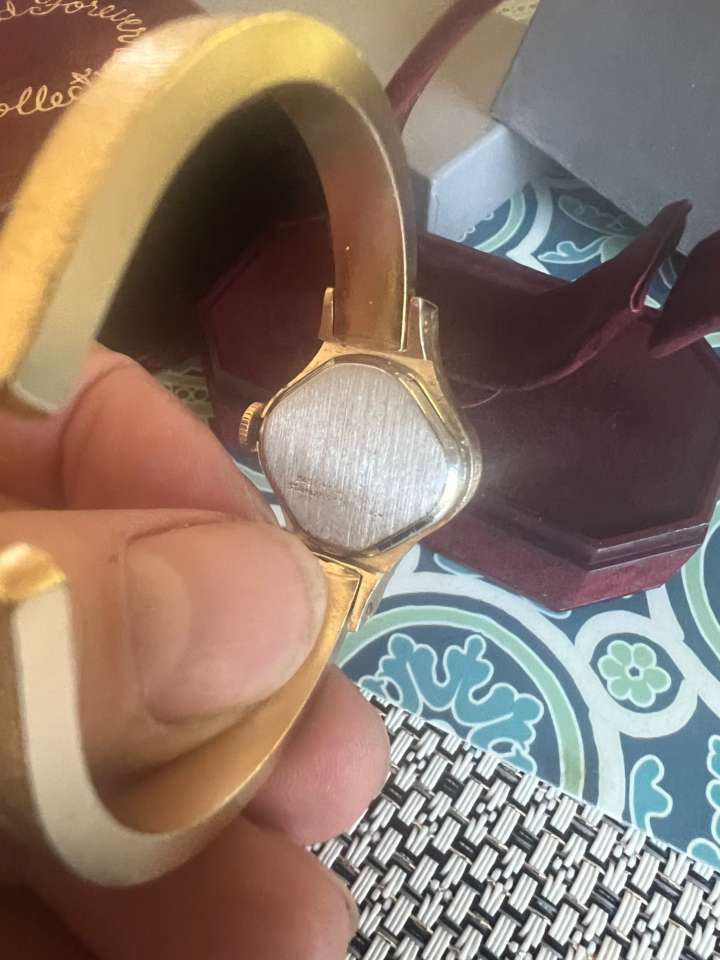 Vintage Dainty Timex winding bangle watch