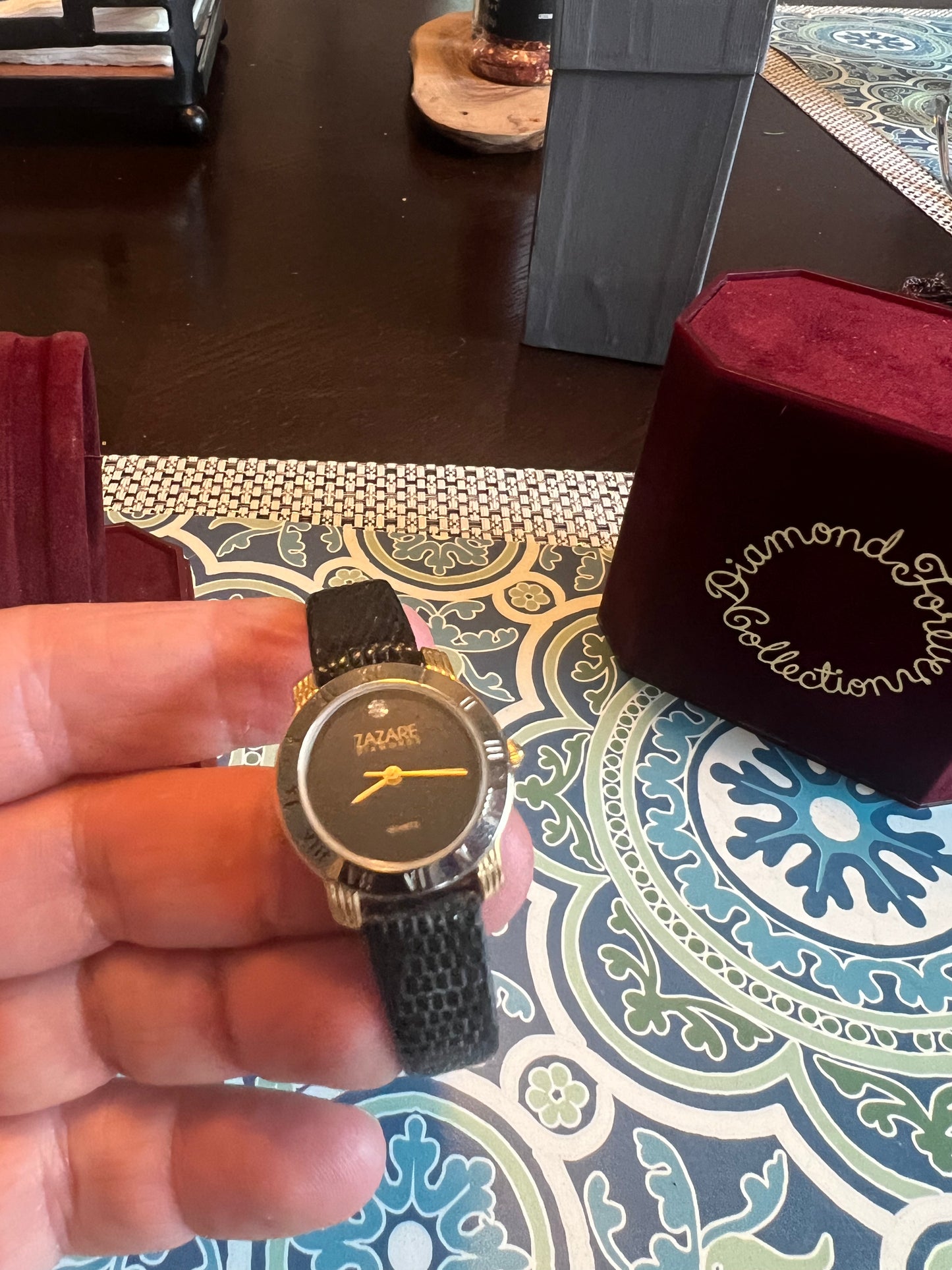 Ladies vintage Zarzare diamond accent watch