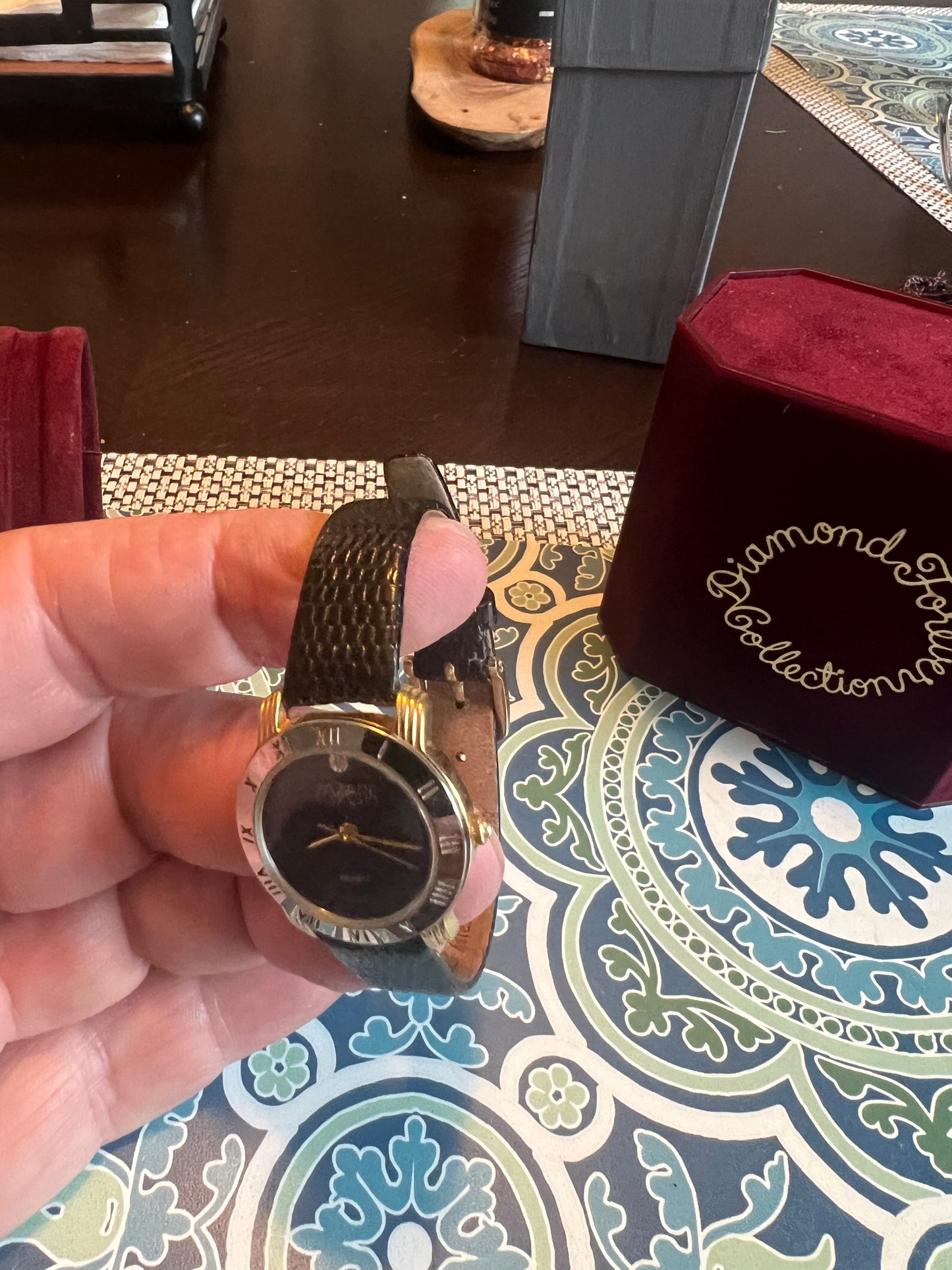 Ladies vintage Zarzare diamond accent watch