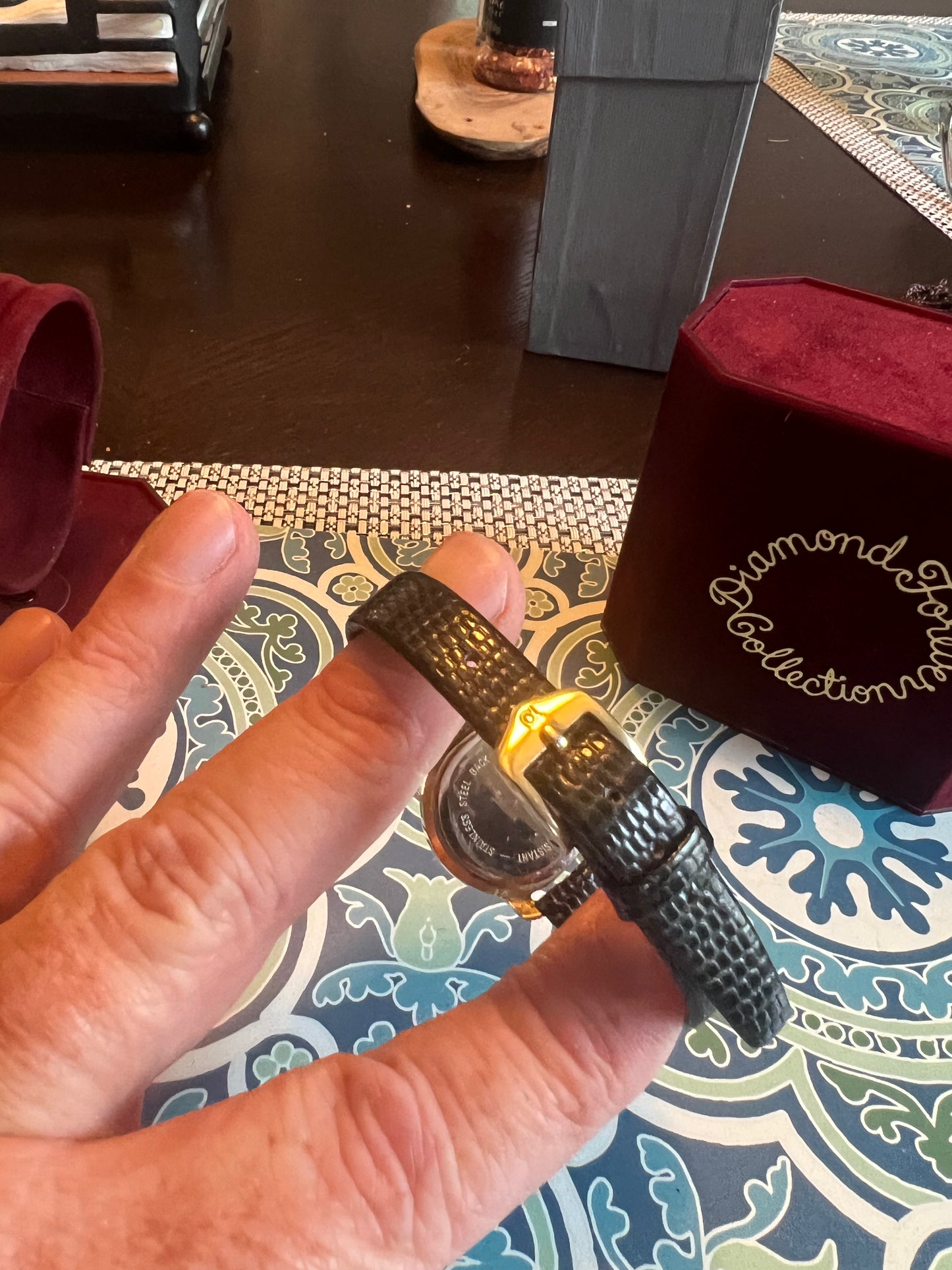 Ladies vintage Zarzare diamond accent watch