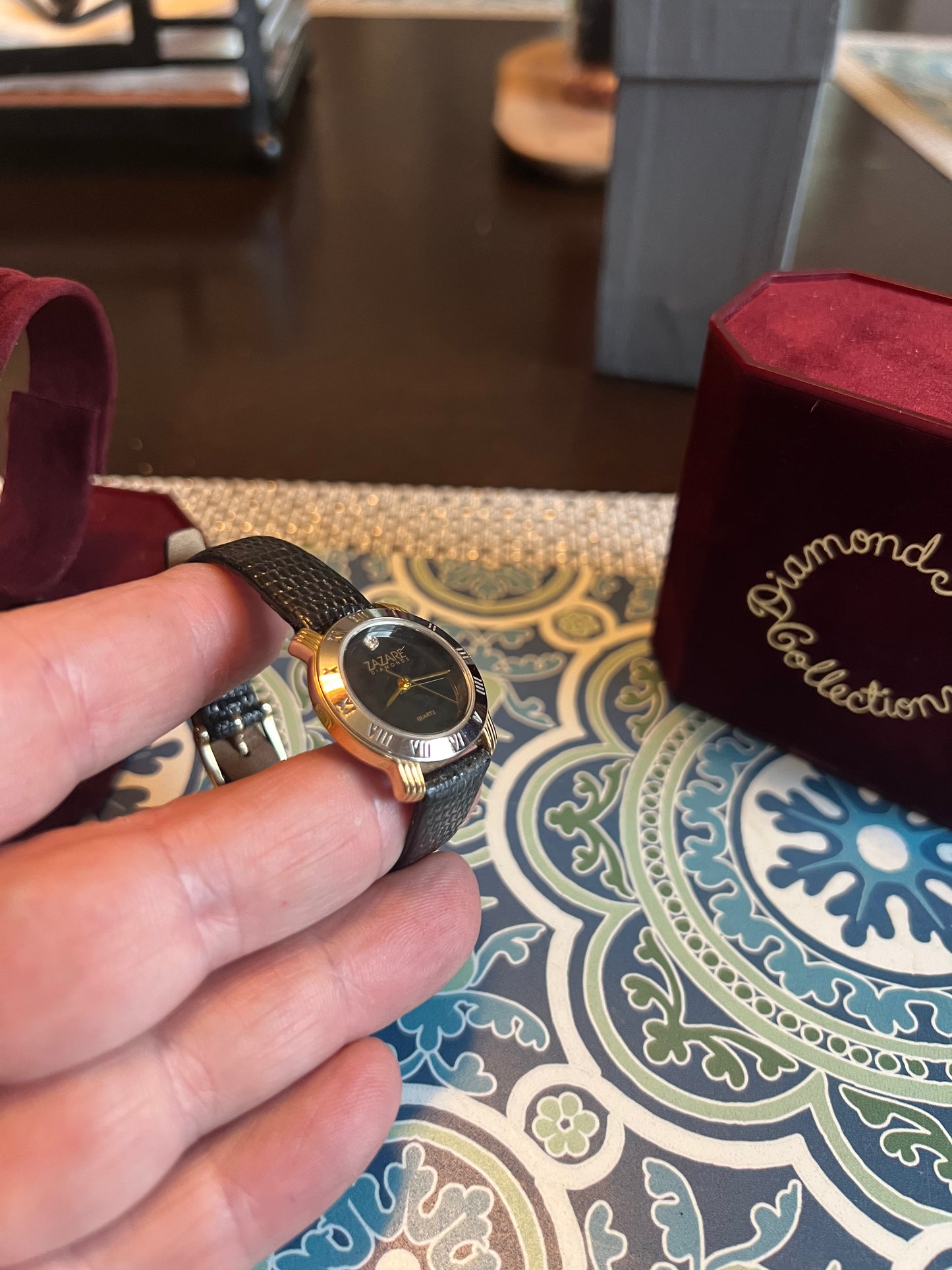 Ladies vintage Zarzare diamond accent watch