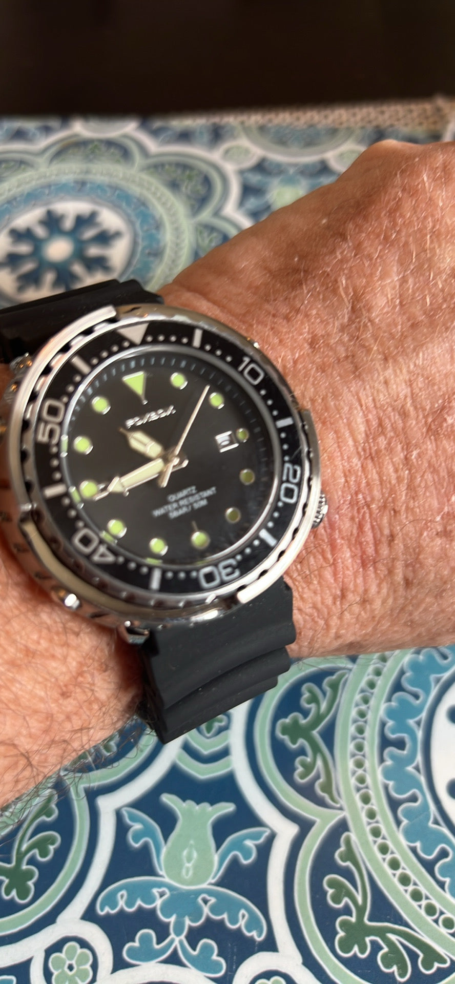 Men’s Foxbox 1853 black dial diver sport watch B7