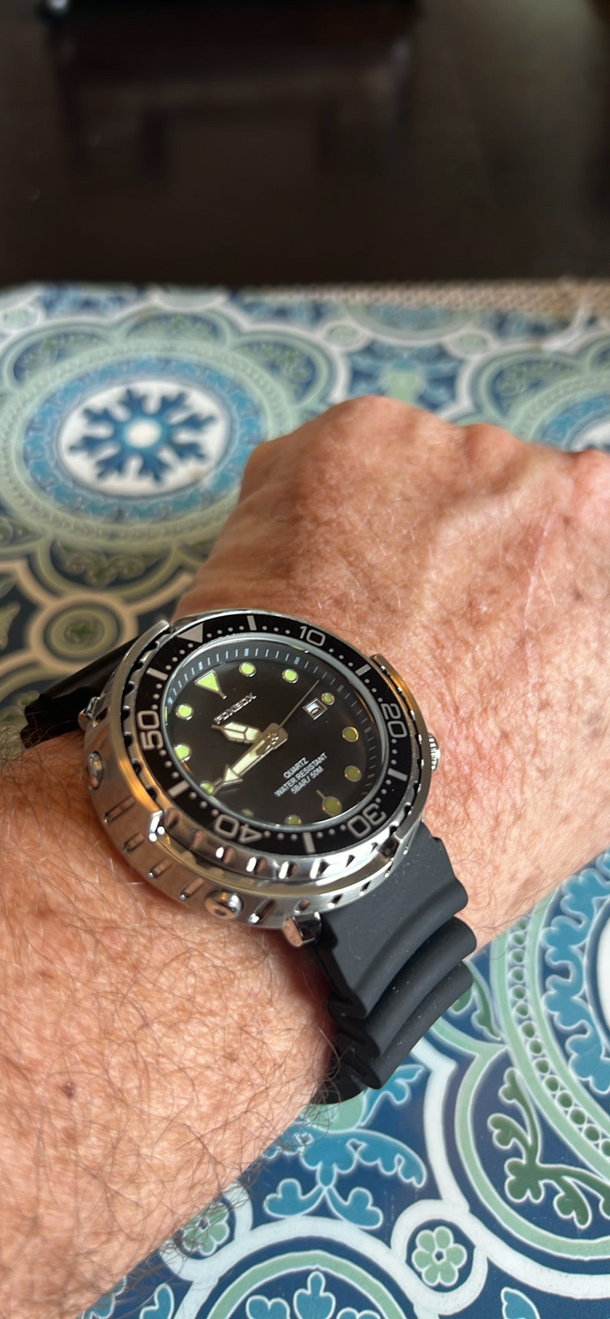 Men’s Foxbox 1853 black dial diver sport watch B7