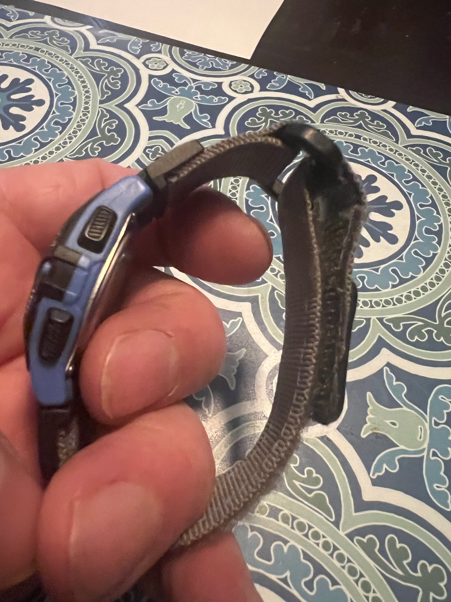 Timex Expedition Watch Vintage 90’s 34mm Blue Gray Nylon Mint. B6