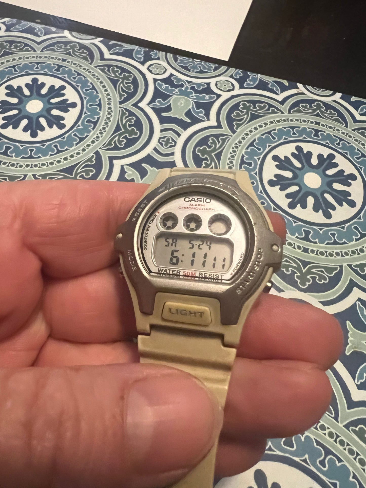 Casio 90’s Baby G 3121 BG-1301 White Digital Watch New Battery B6