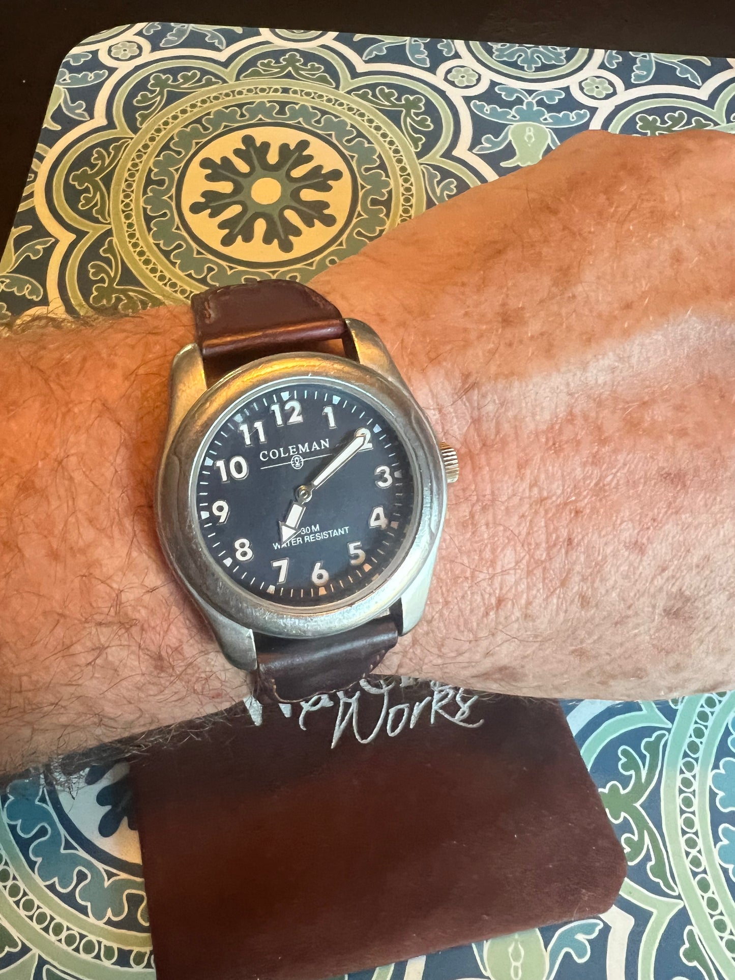 Men’s vintage Coleman field watch new battery b6