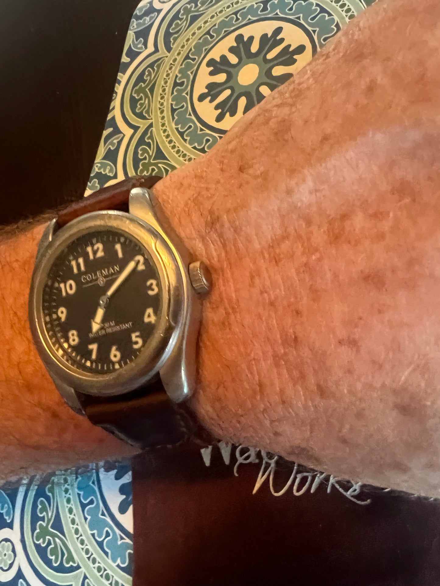Men’s vintage Coleman field watch new battery b6