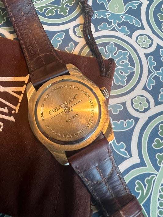 Men’s vintage Coleman field watch new battery b6