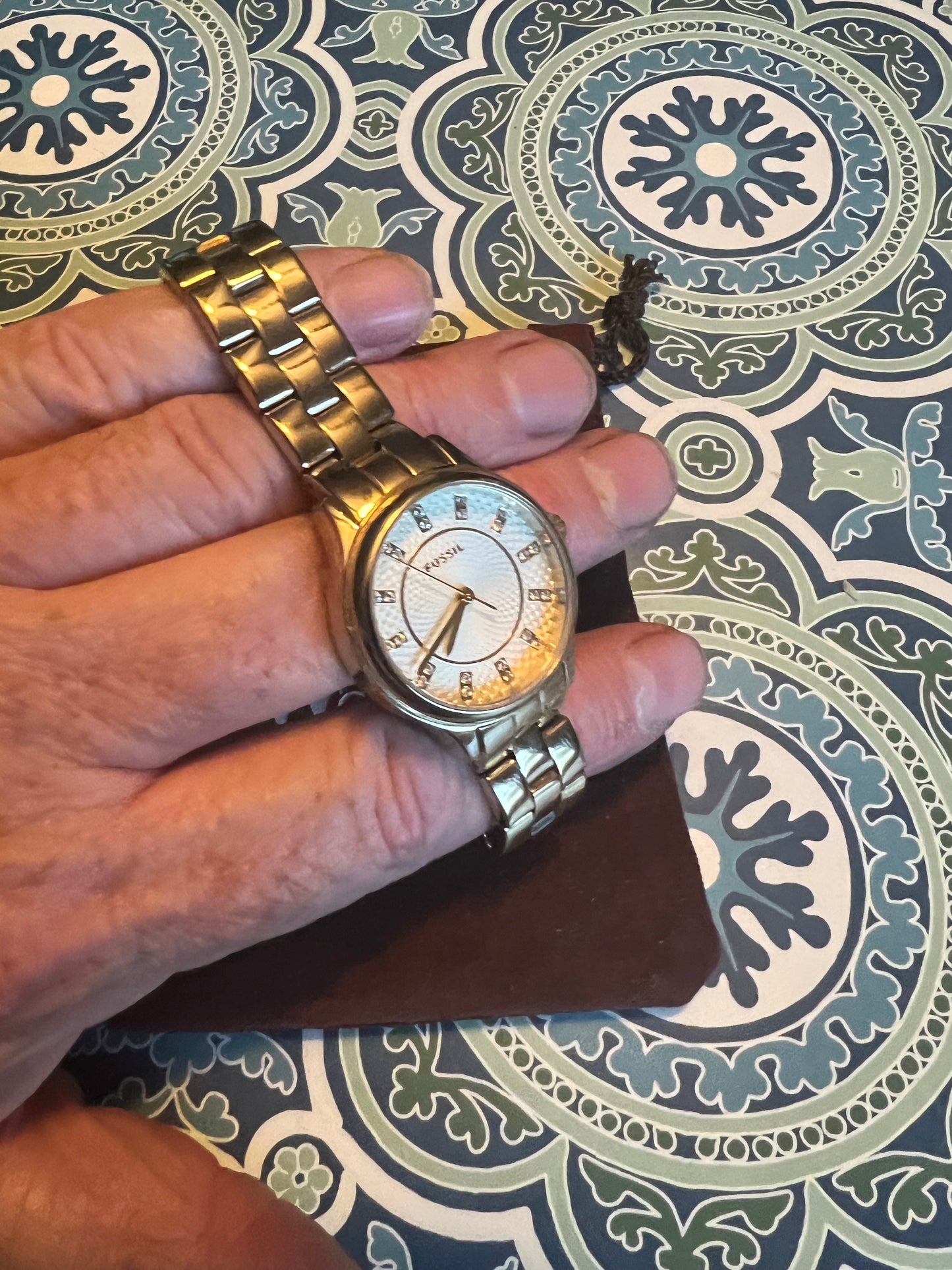Gold Tone Fossil BQ1571 Water Resistant 5 ATM S/s Quartz Women's Watch b6
