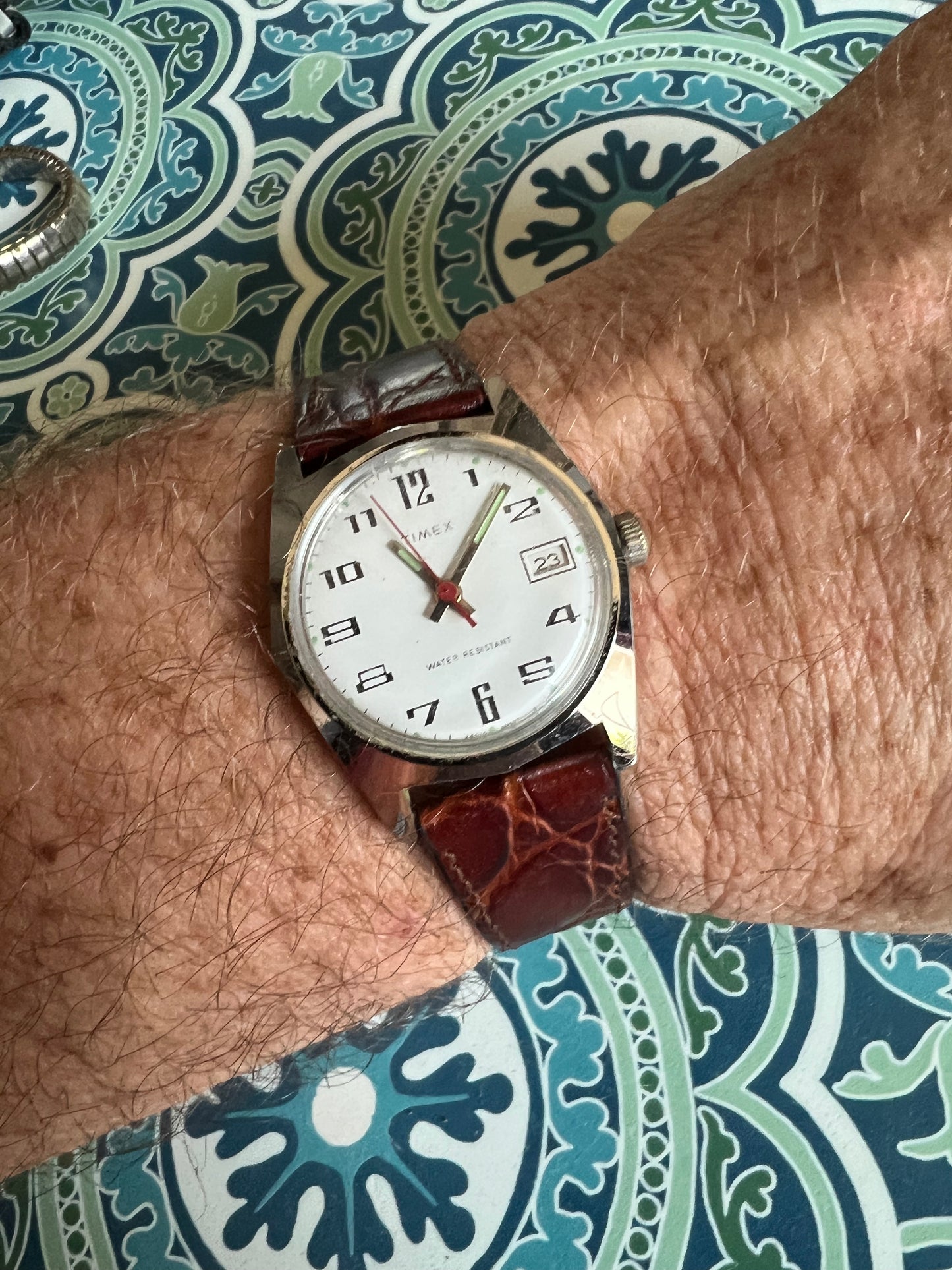 Men’s 31mm vintage mechanical trench watch. Serviced runs perfectly b6