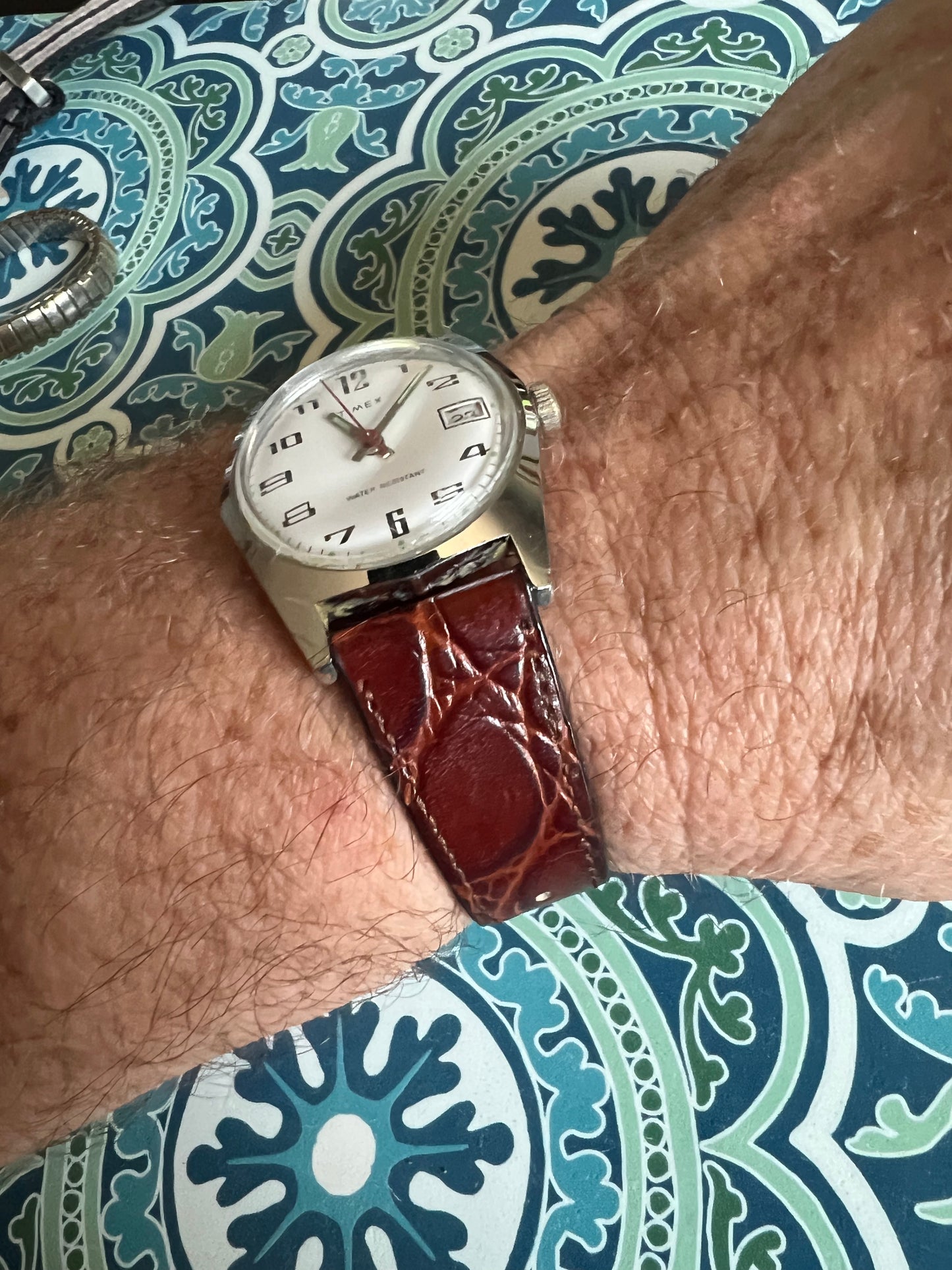 Men’s 31mm vintage mechanical trench watch. Serviced runs perfectly b6