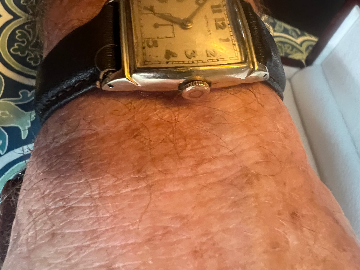 1940’s Hamilton Forbes 14K Gold Filled Tank Watch- 747 Runs Great B6