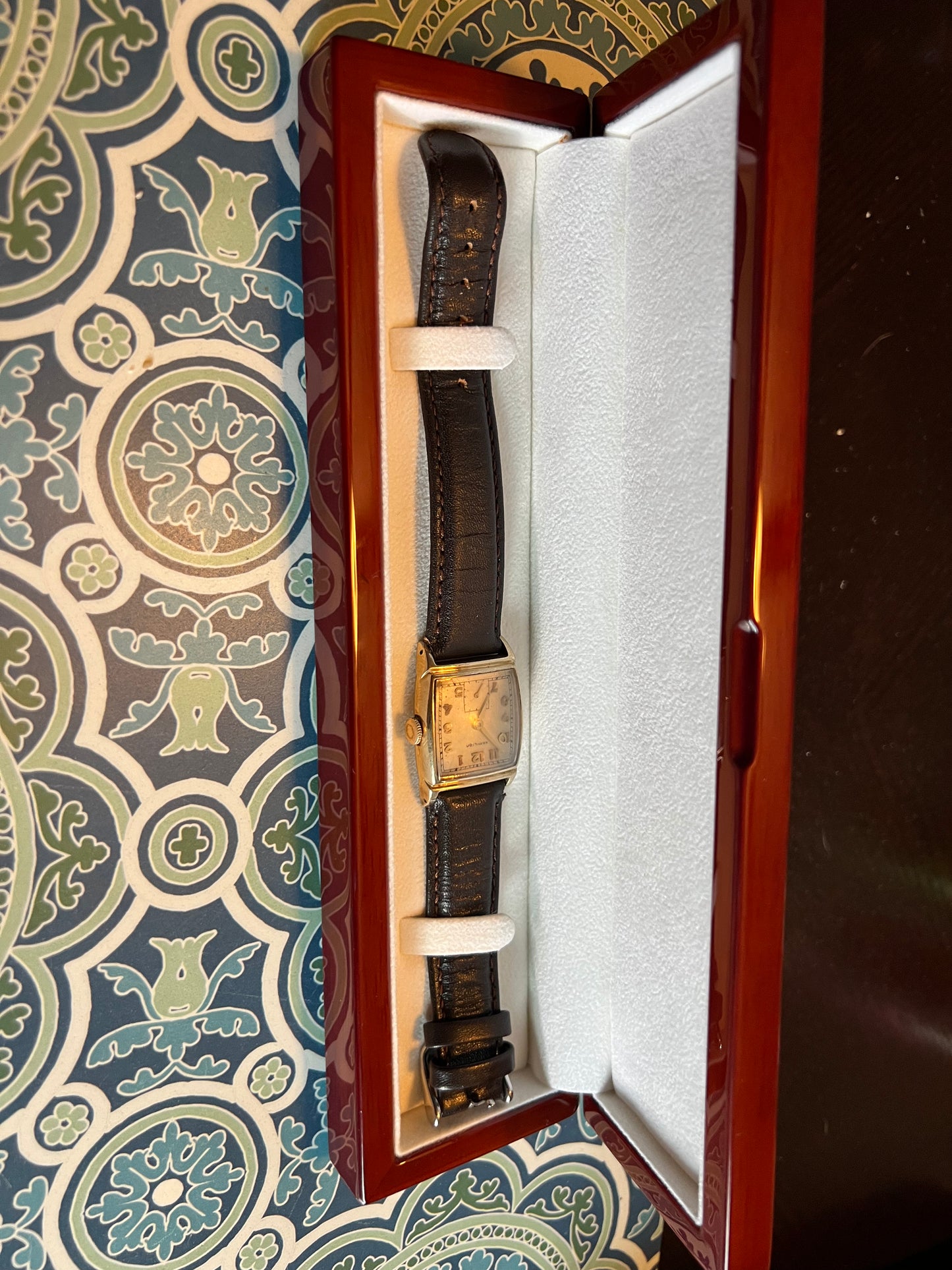 1940’s Hamilton Forbes 14K Gold Filled Tank Watch- 747 Runs Great B6