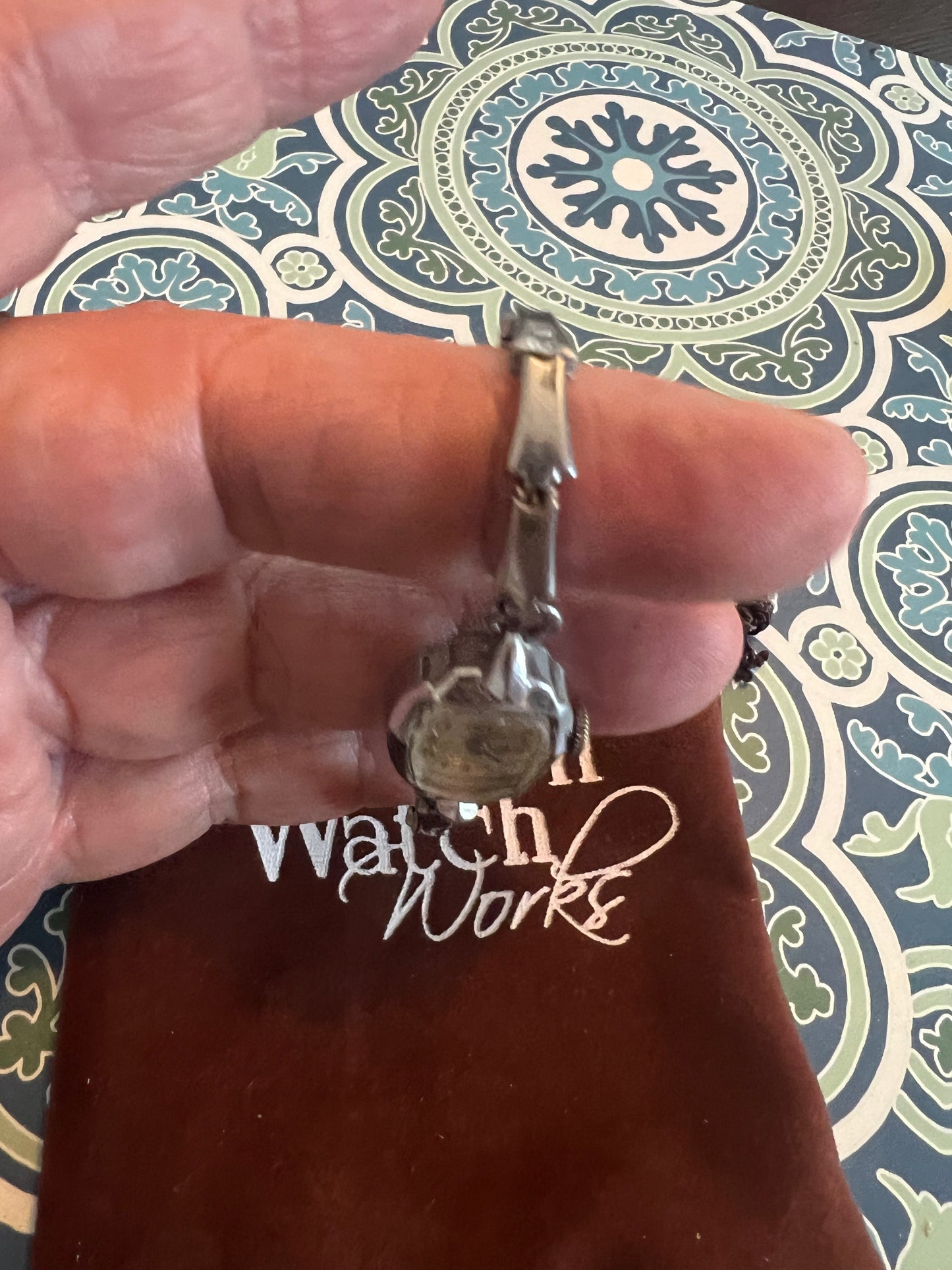 Timex 1968 dainty silver tone tiny winding watch B8