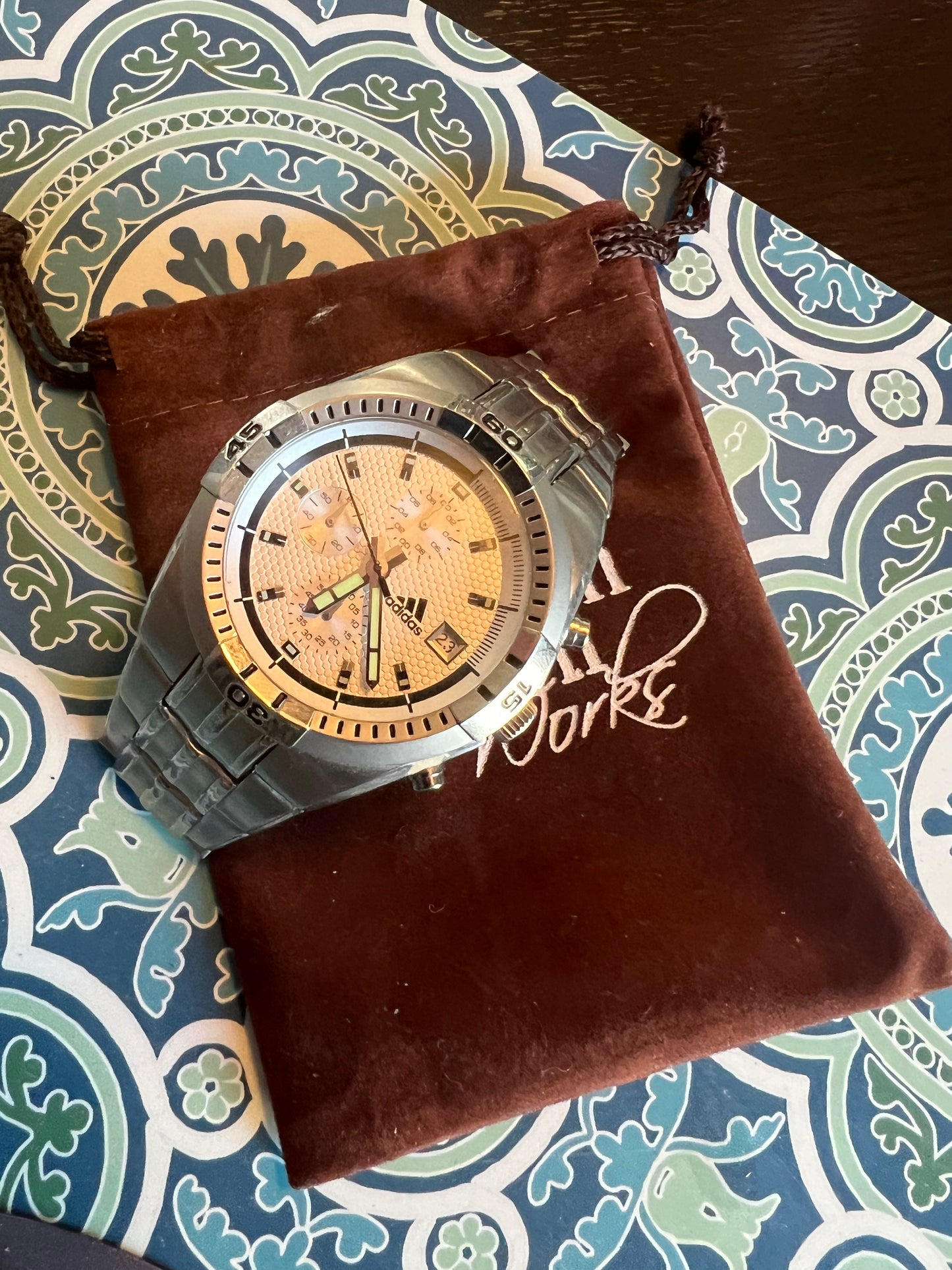 Adidas large diameter men’s chronograph watch ADP1784. B8