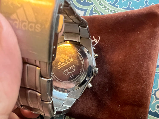 Adidas large diameter men’s chronograph watch ADP1784. B8